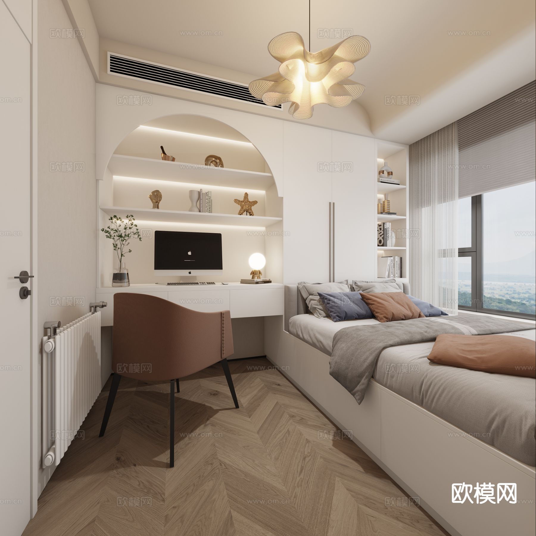 榻榻米卧室 次卧3d模型下载