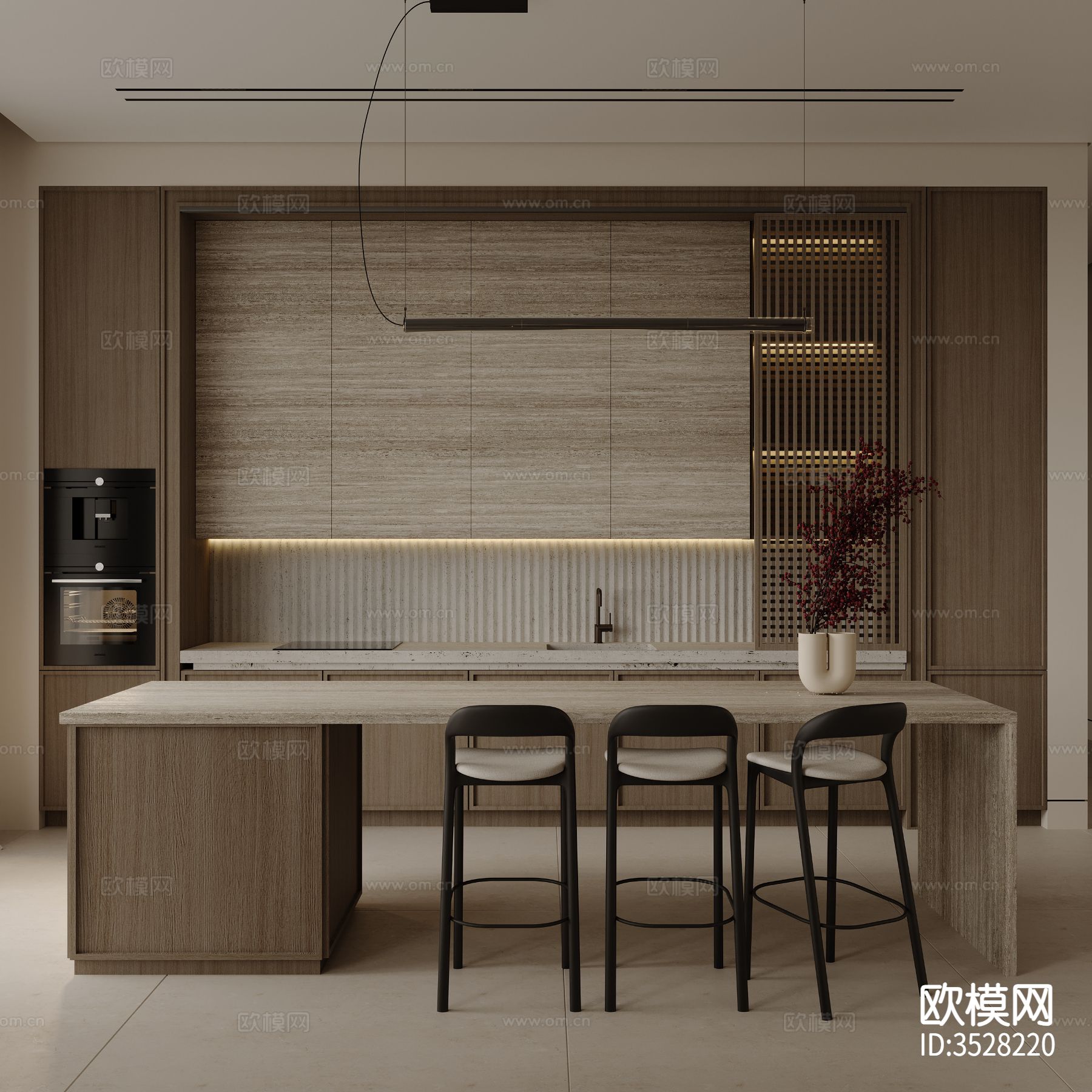 原木风客餐厅效果图下载（渲染图13）