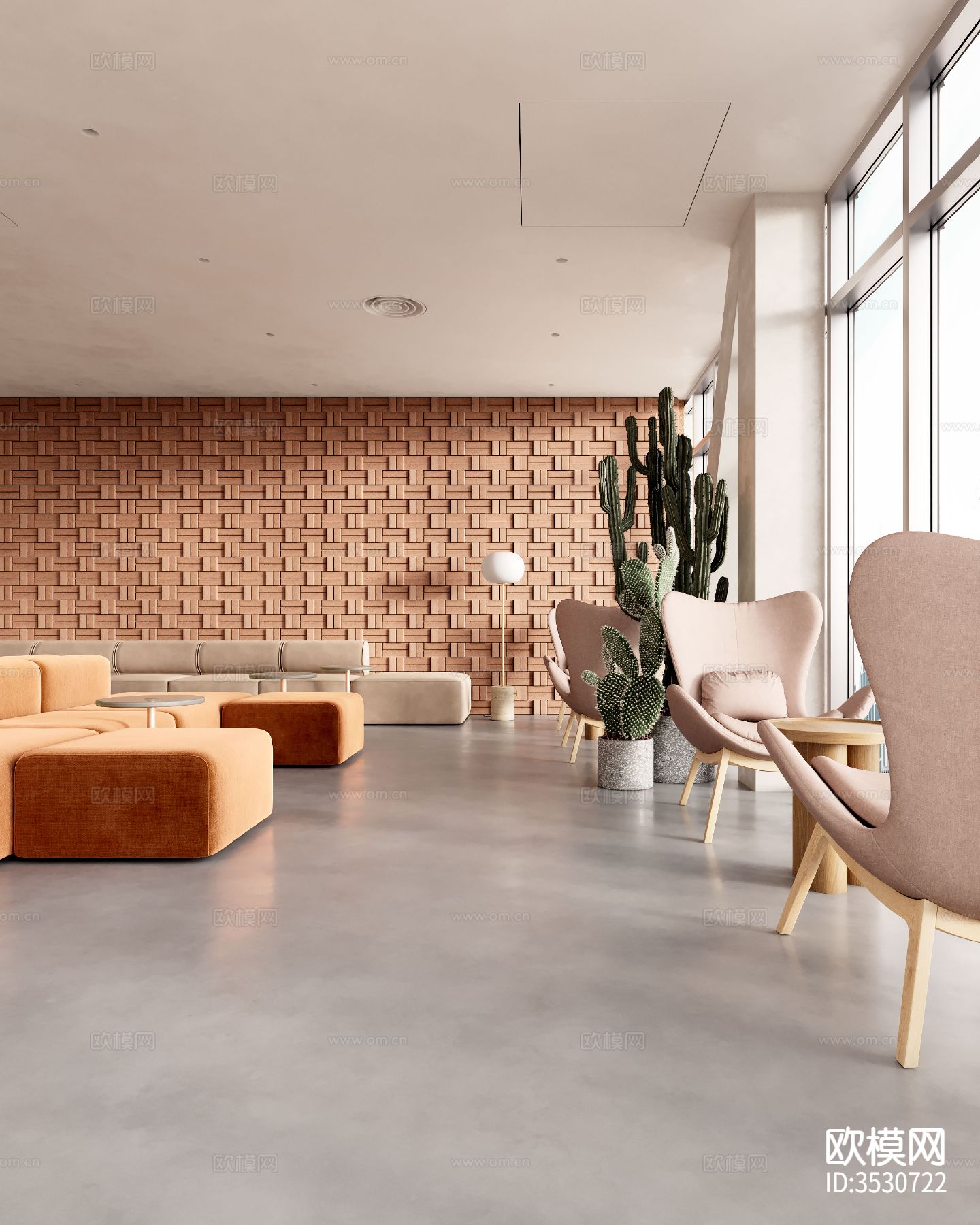 现代酒店大堂过道效果图下载（渲染图6）