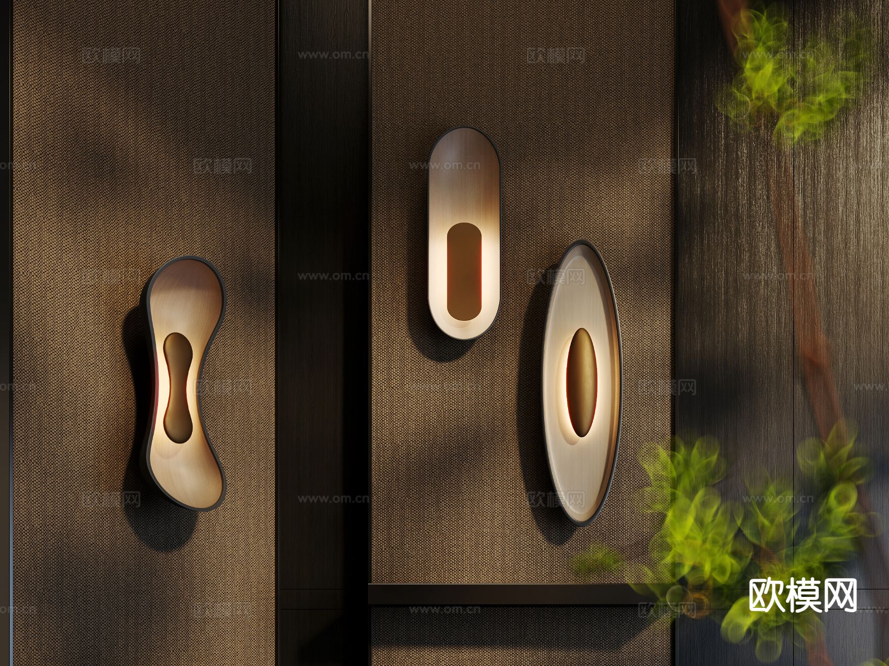侘寂壁灯su模型下载（渲染图2）