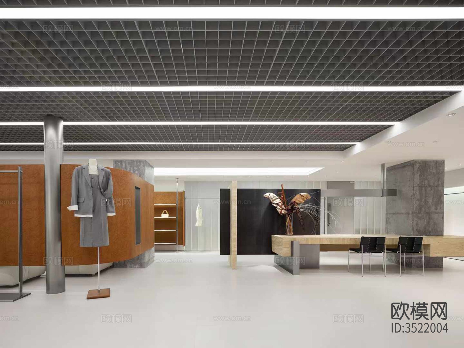 现代服装展厅效果图下载（渲染图4）