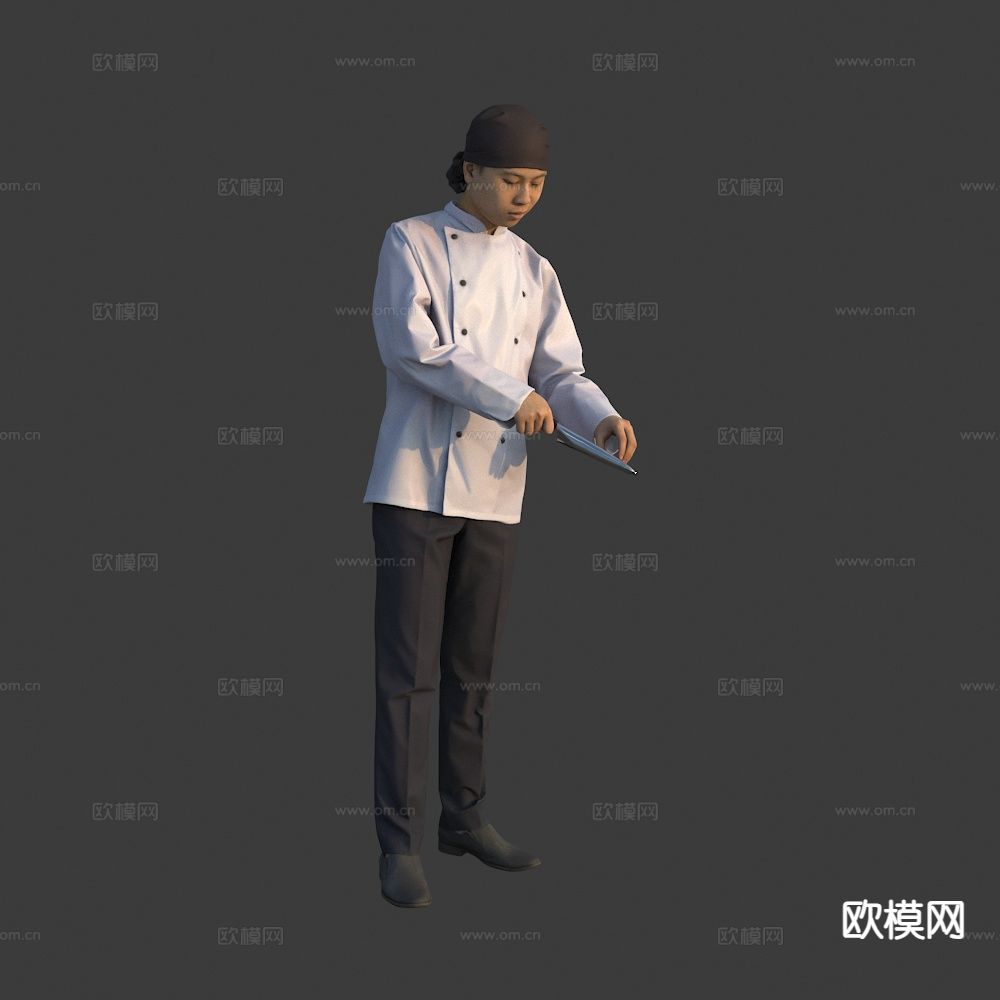 职业人物 厨师3d模型下载