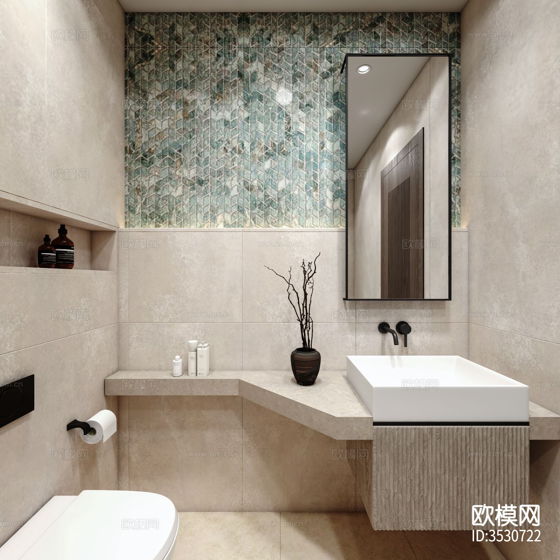 现代酒店大堂过道效果图下载（渲染图8）