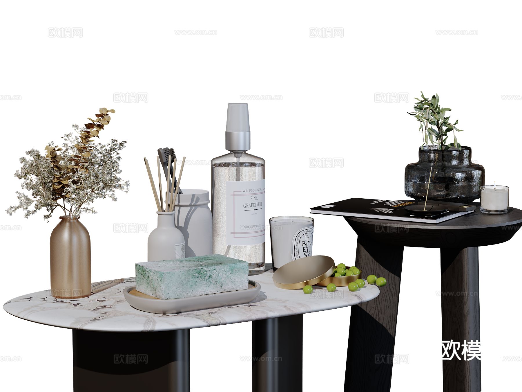现代卫浴摆件 洗漱用品 洗涤用品3d模型下载