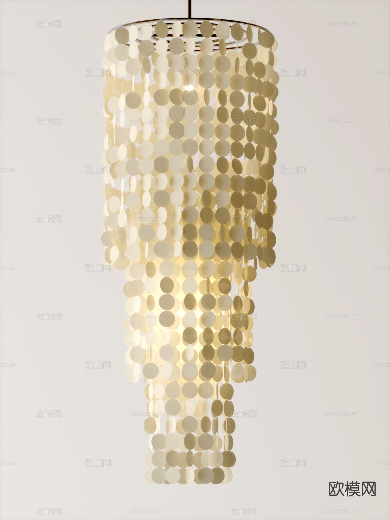 现代装饰灯 大堂吊灯su模型下载（渲染图2）
