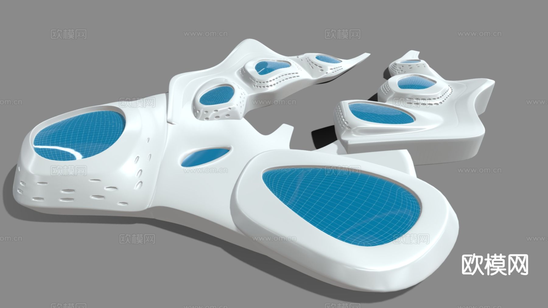 现代展览馆鸟瞰3d模型下载（渲染图2）