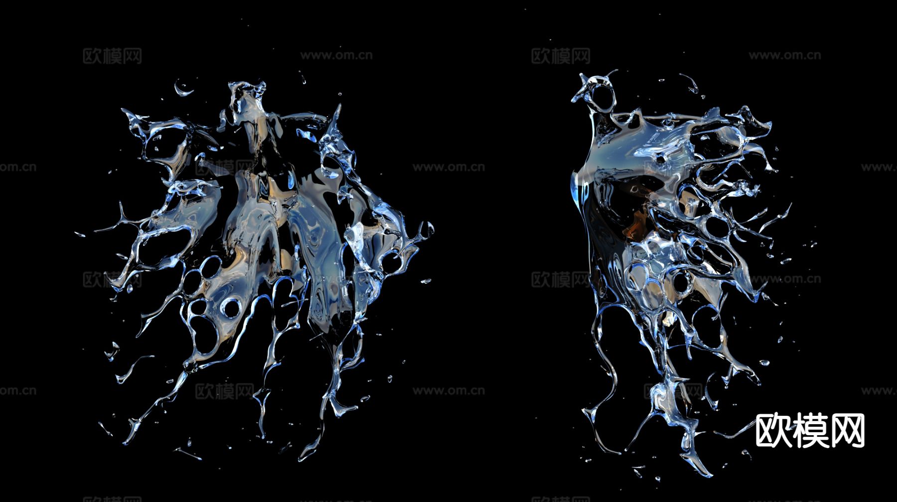 水花 浪花 水滴3d模型下载