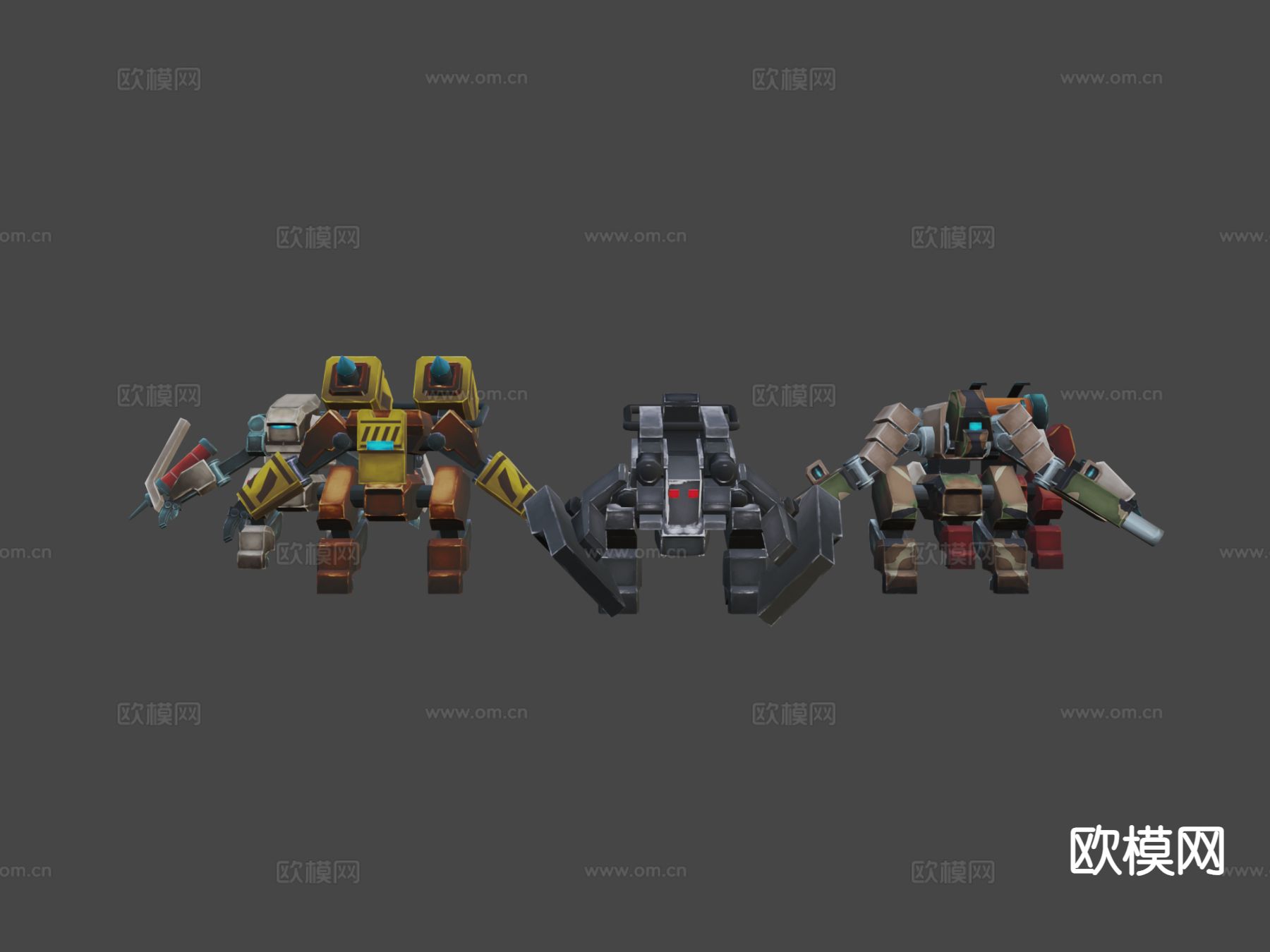 动漫道具 科幻机器人 动画3d模型下载（渲染图6）