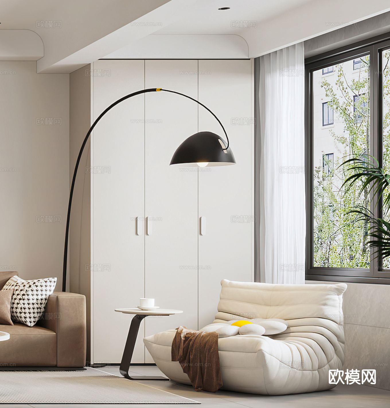 现代懒人沙发 毛毛虫沙发3d模型下载