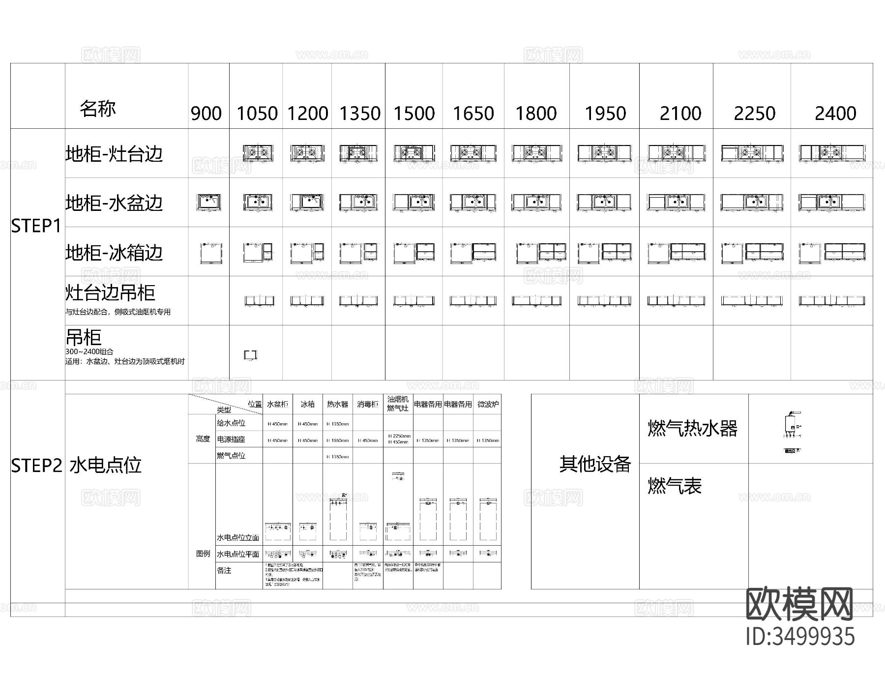 橱柜标准化CAD图库下载（渲染图6）