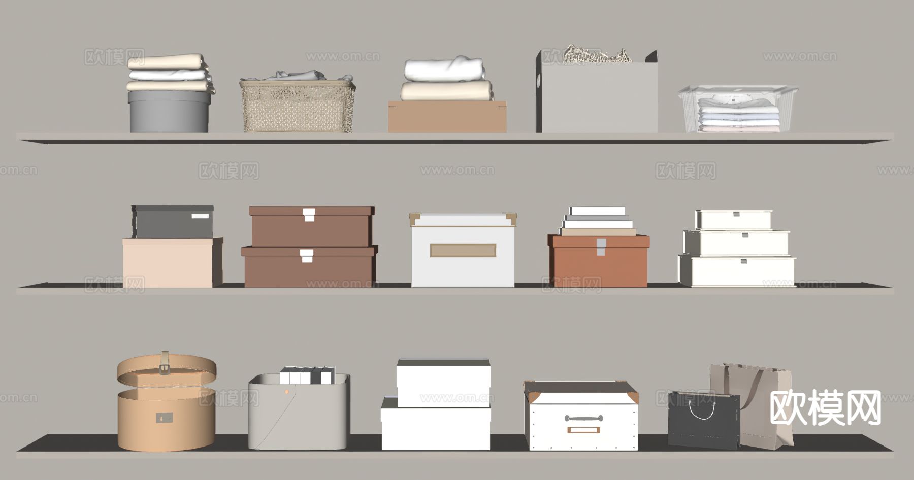 现代收纳箱su模型下载（渲染图1）