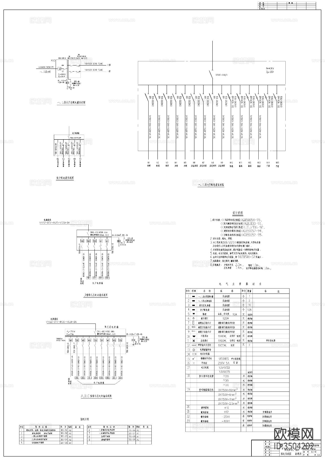 农贸市场电气cad施工图下载（渲染图7）