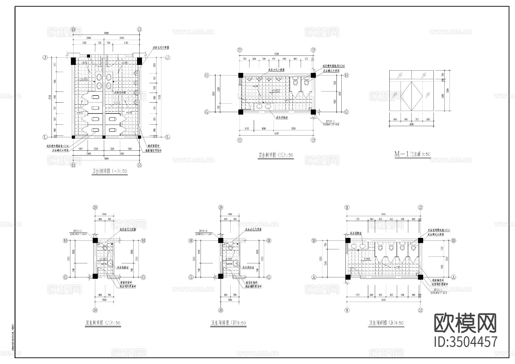 2层交易市场建筑cad施工图下载（渲染图3）