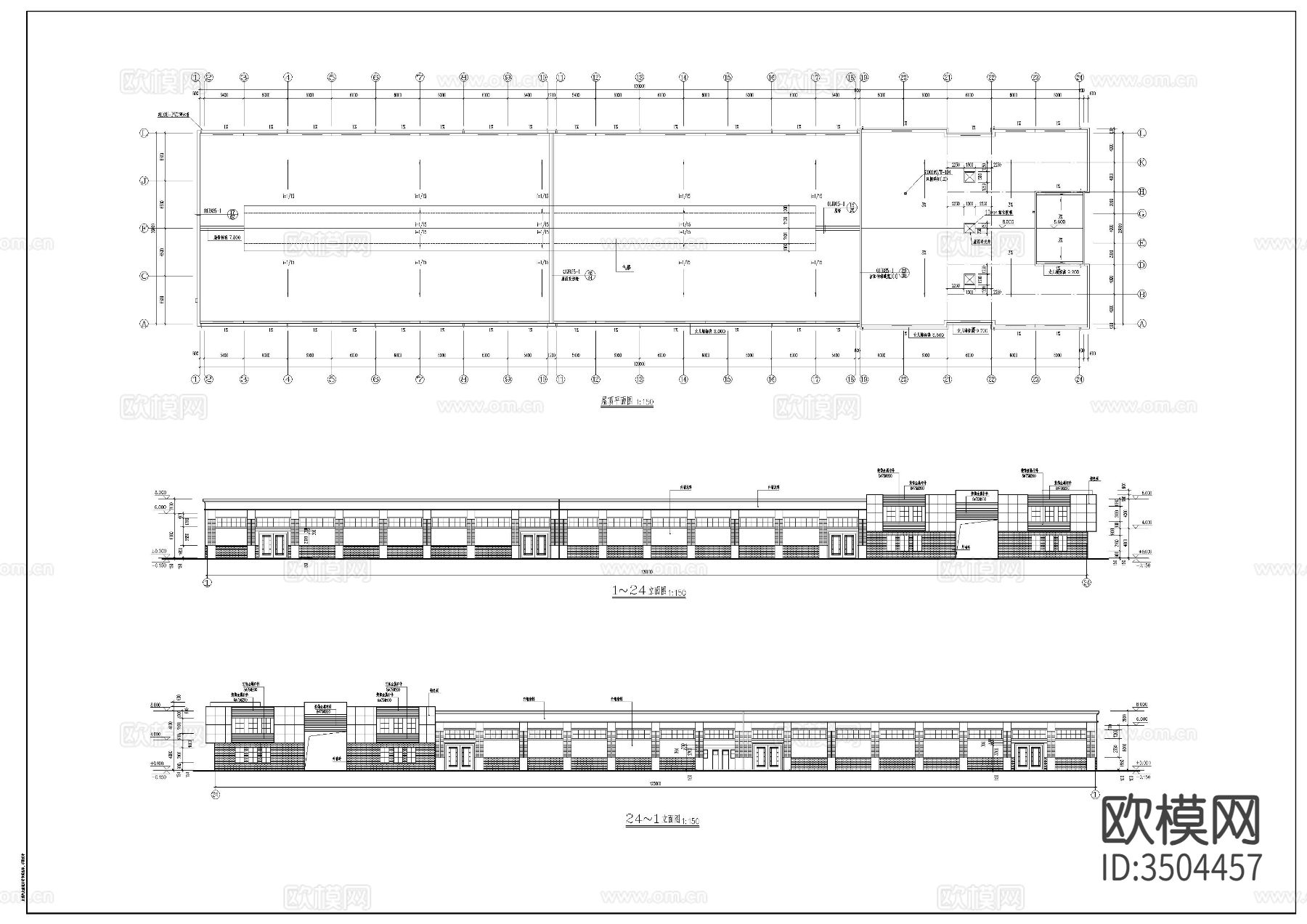 2层交易市场建筑cad施工图下载（渲染图5）