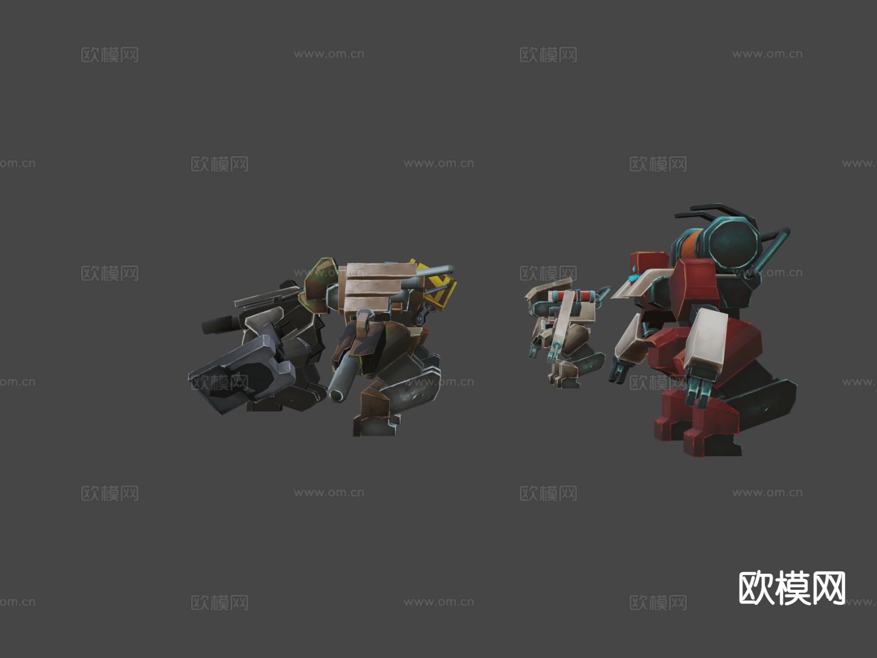 动漫道具 科幻机器人 动画3d模型下载（渲染图9）