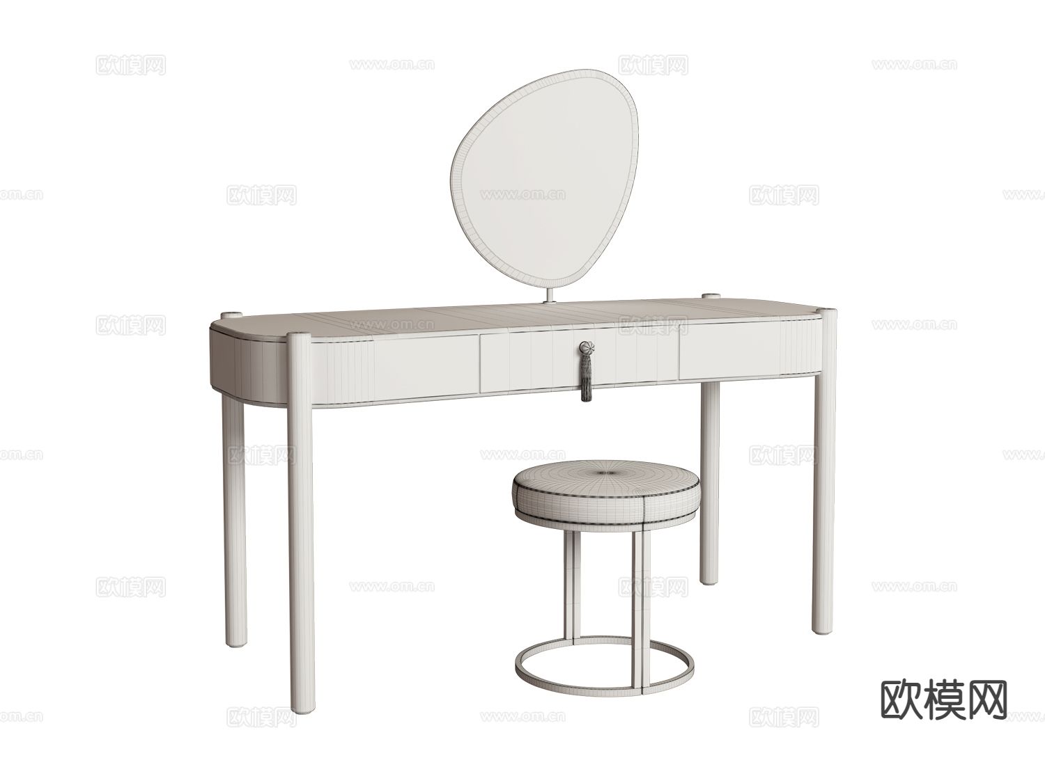 roberto cavalli Trinidad 梳妆台3d模型下载（渲染图2）