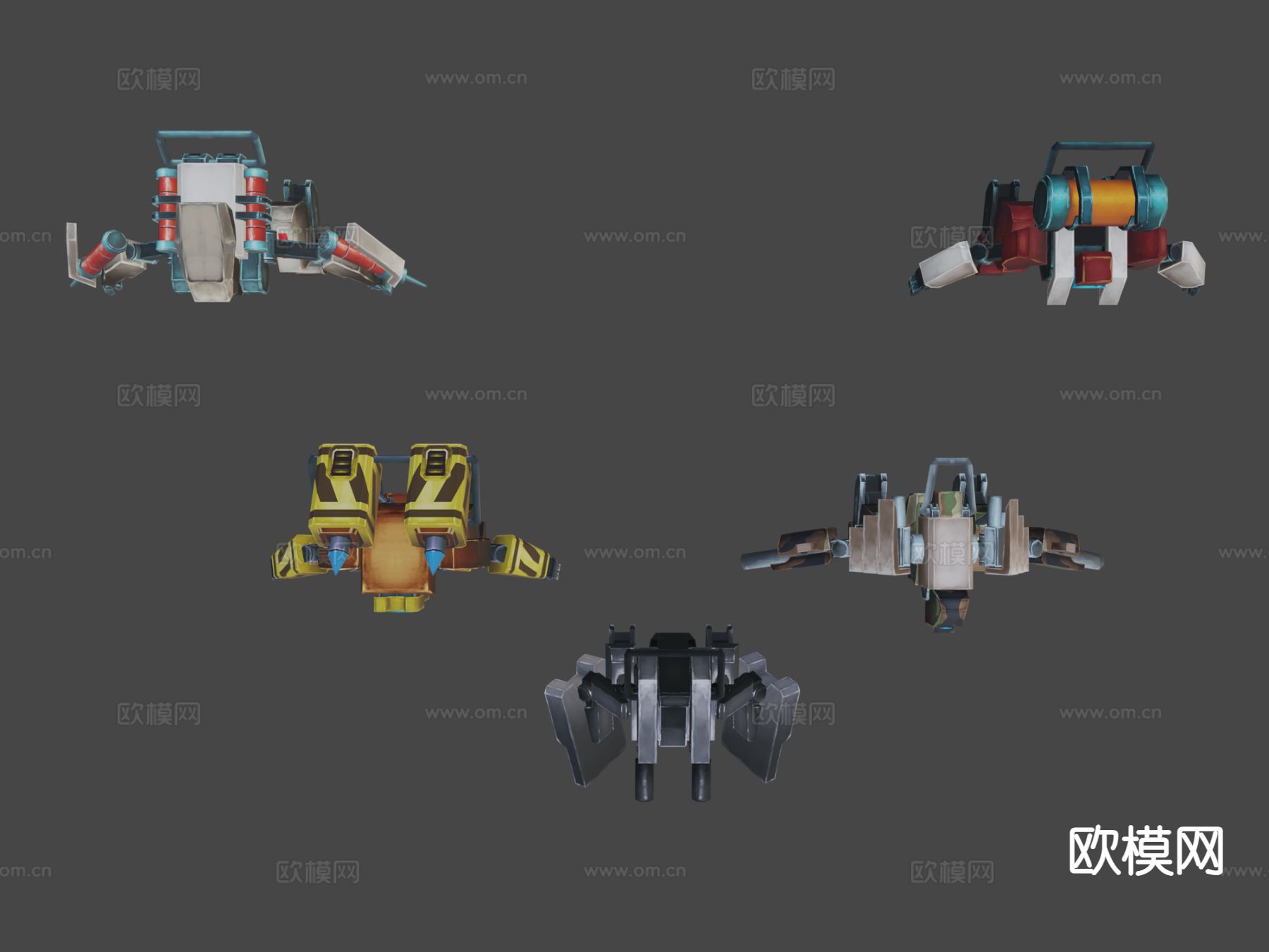 动漫道具 科幻机器人 动画3d模型下载（渲染图8）
