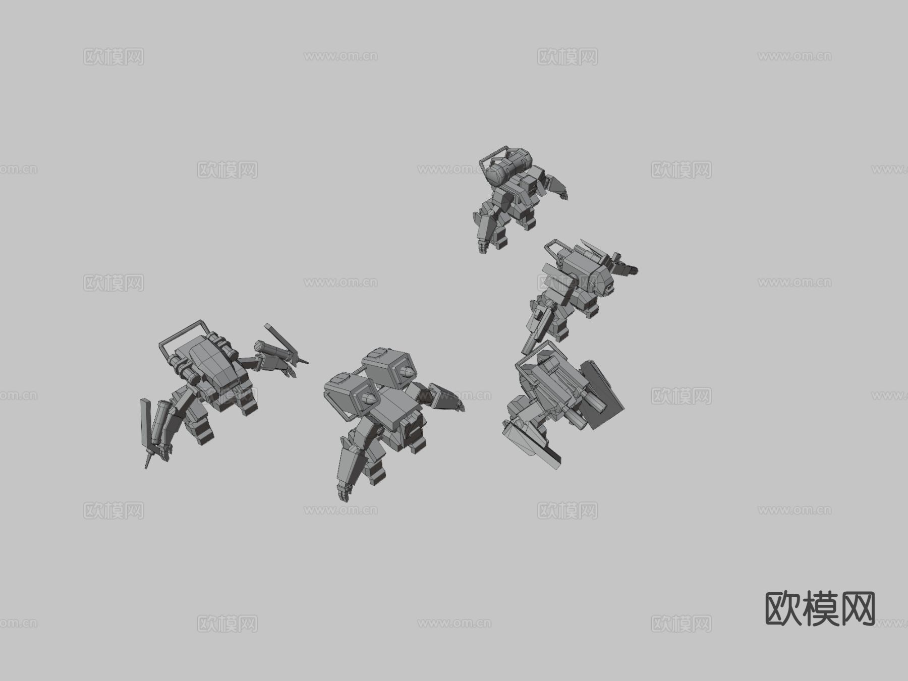 动漫道具 科幻机器人 动画3d模型下载（渲染图2）