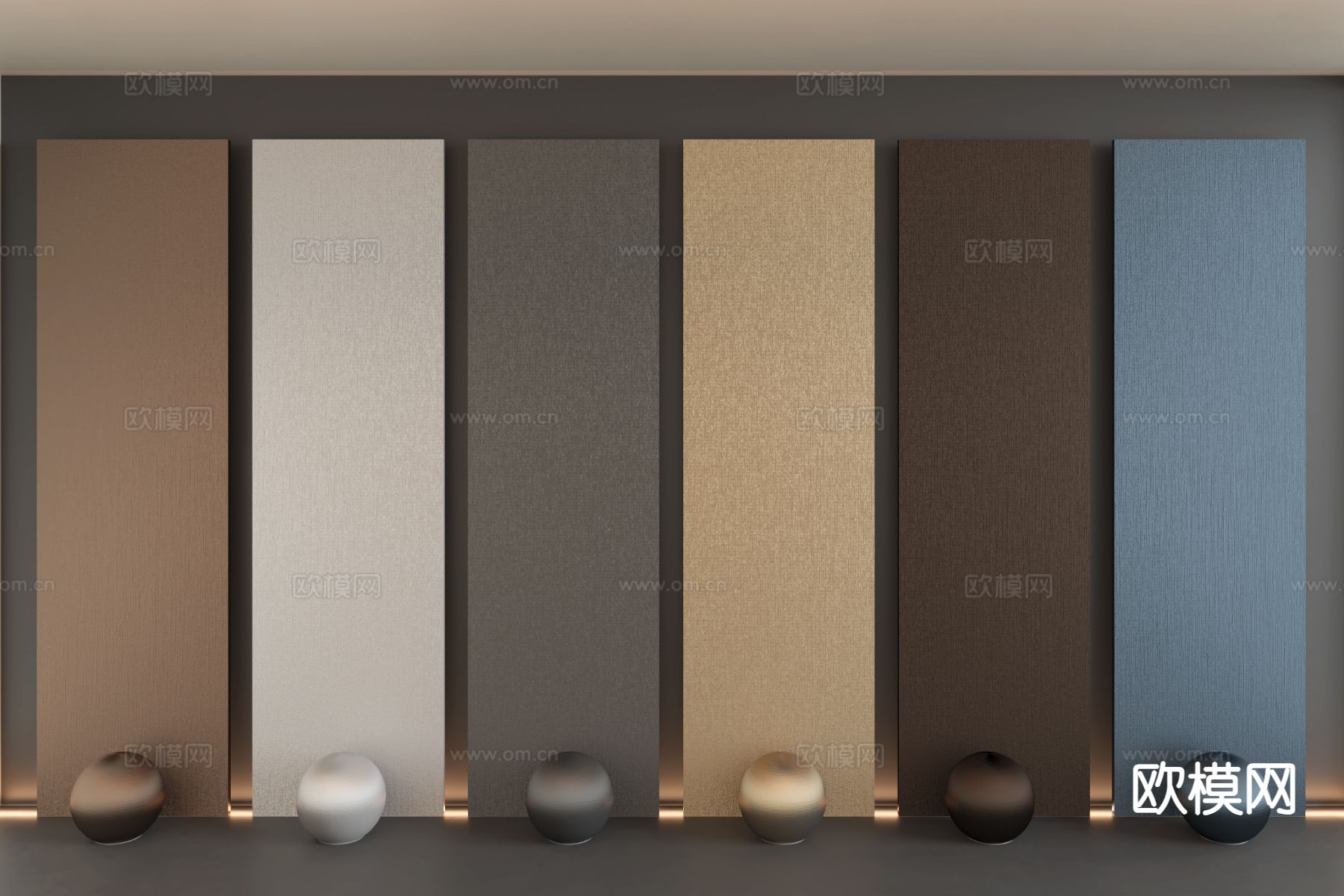 不锈钢板 哑光不锈钢板 护墙板3d模型下载