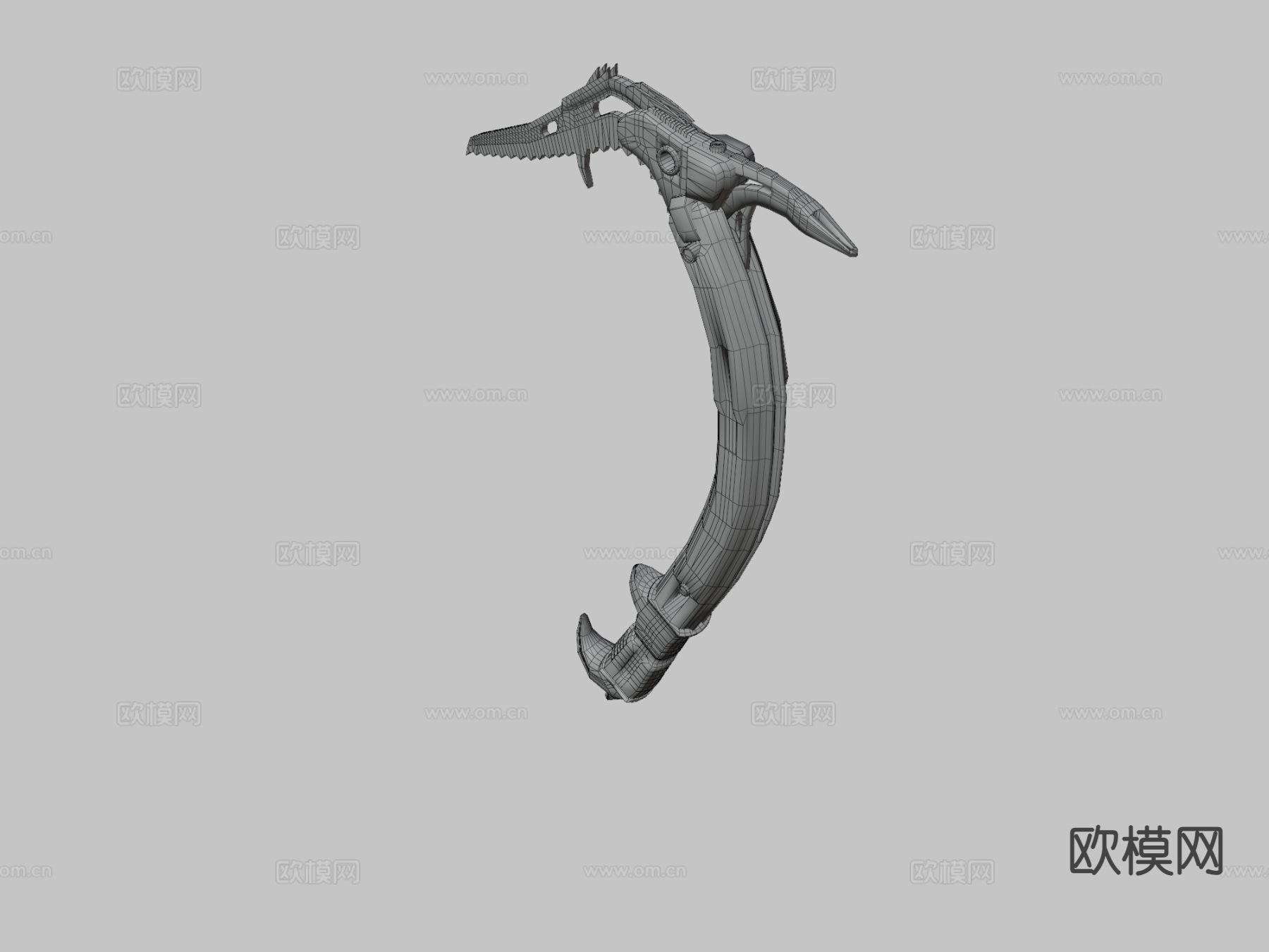 动漫道具 游戏道具 冰镐3d模型下载（渲染图3）