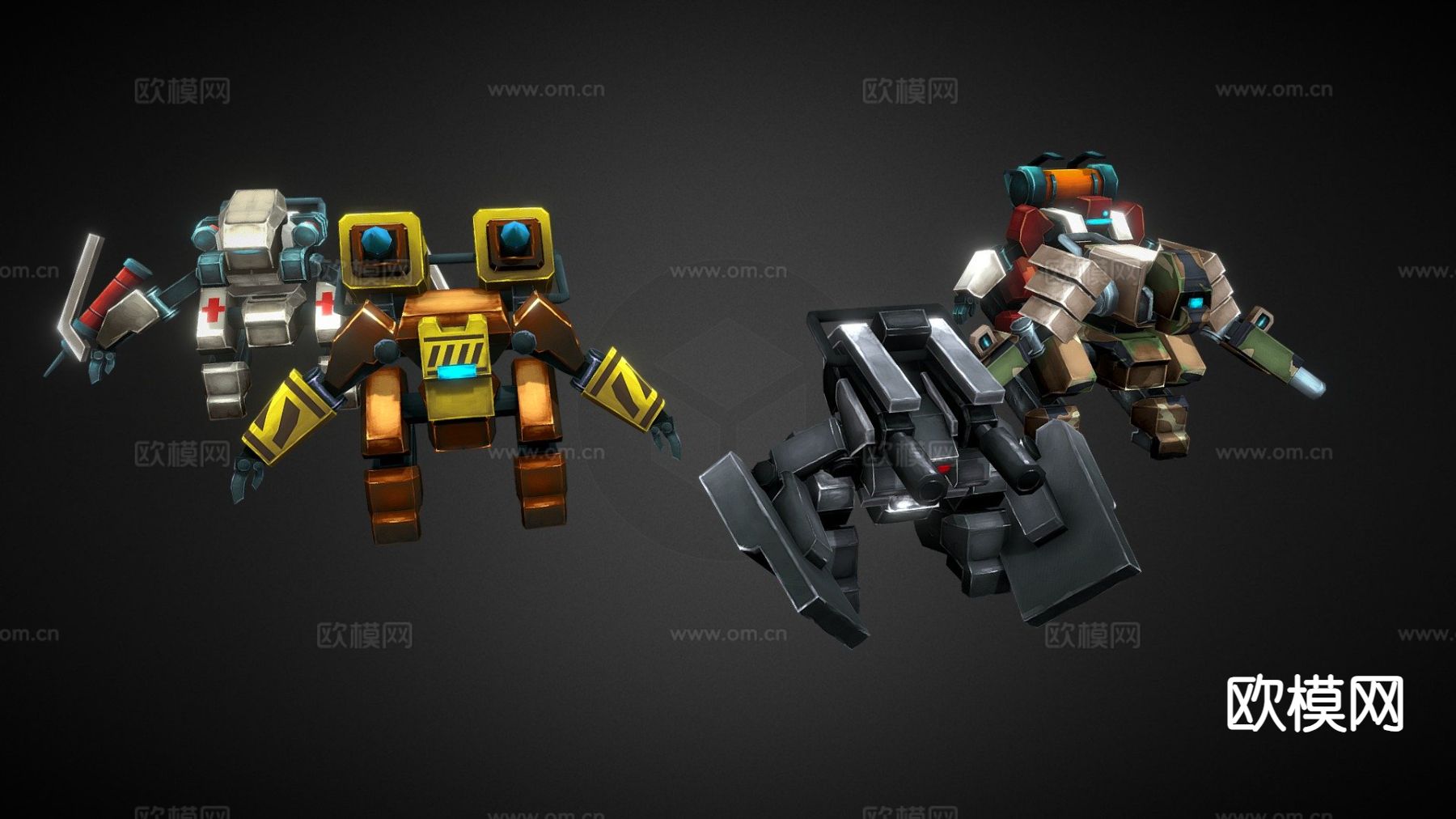 动漫道具 科幻机器人 动画3d模型下载（渲染图1）