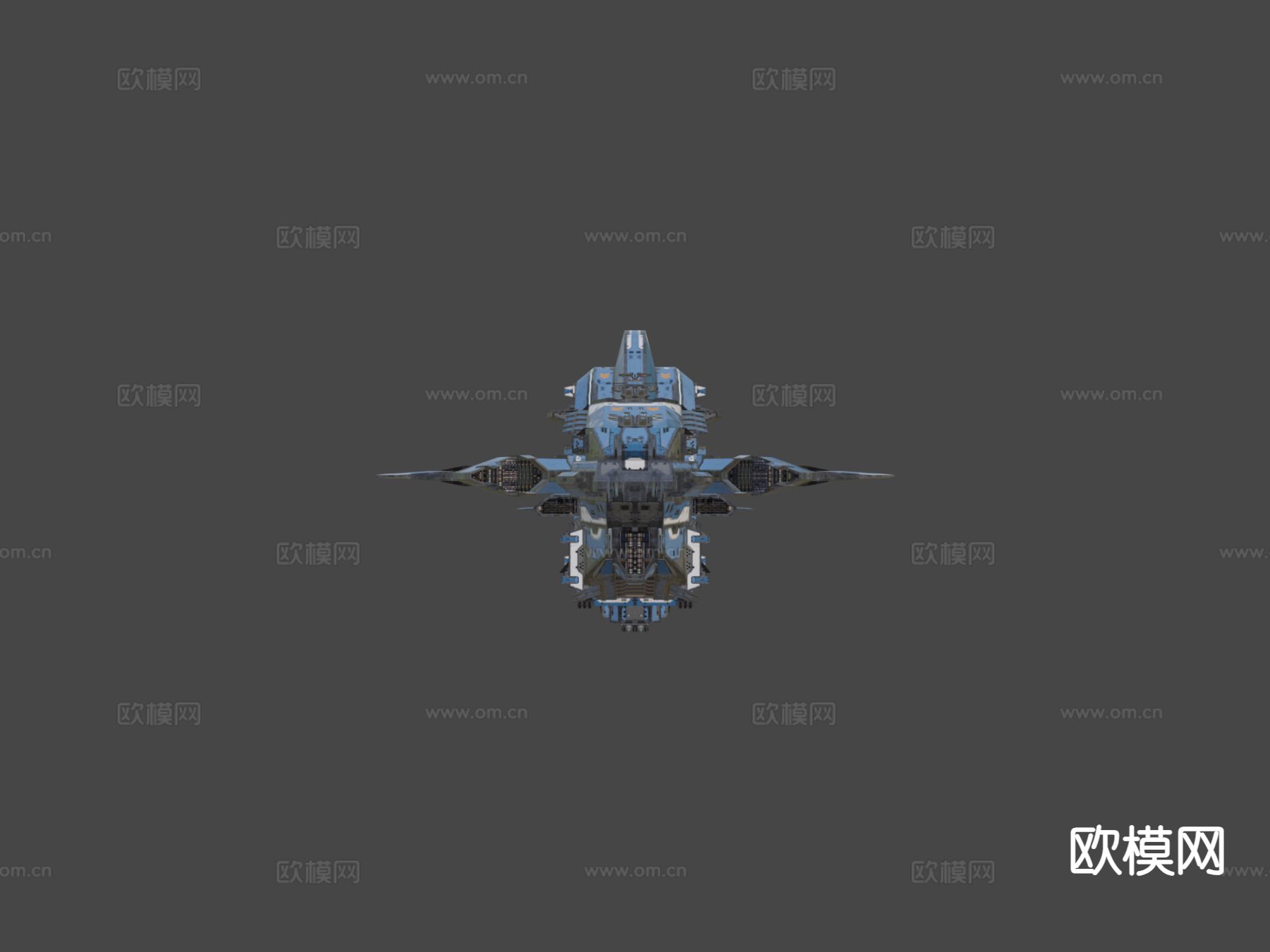 科幻无畏舰 宇宙飞船 宇宙战舰3d模型下载（渲染图8）