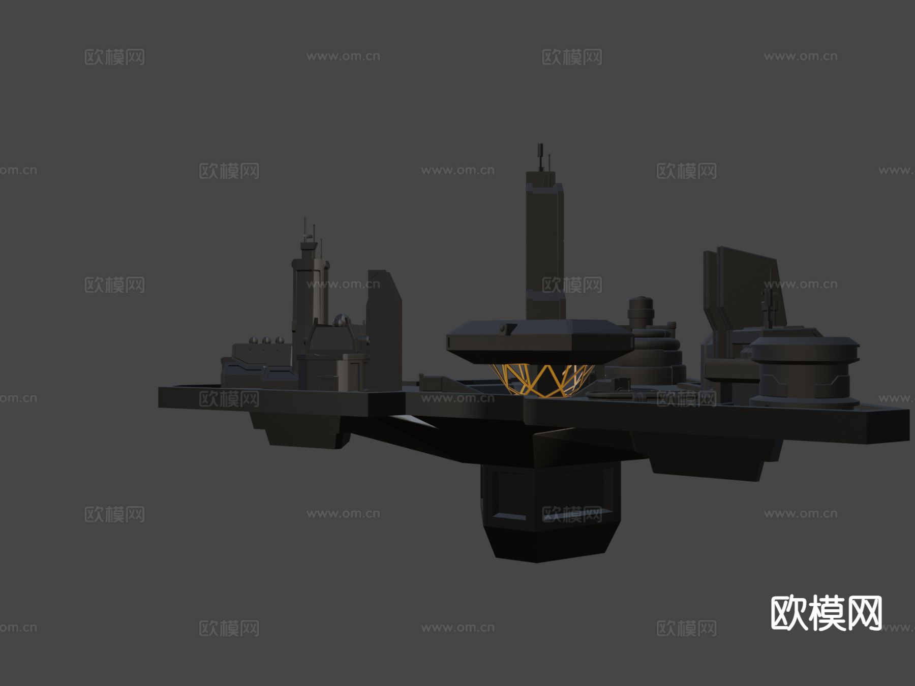 动漫基地 科幻基地 地平线3d模型下载（渲染图9）