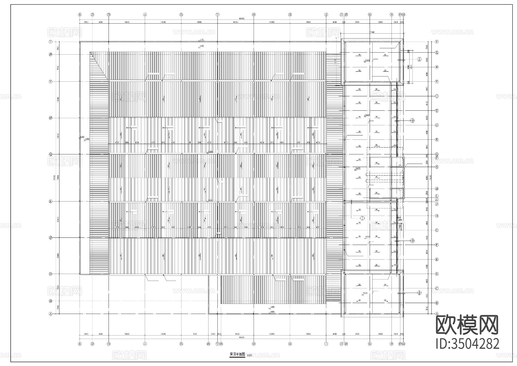 3层农贸菜市场建筑图cad施工图下载（渲染图10）