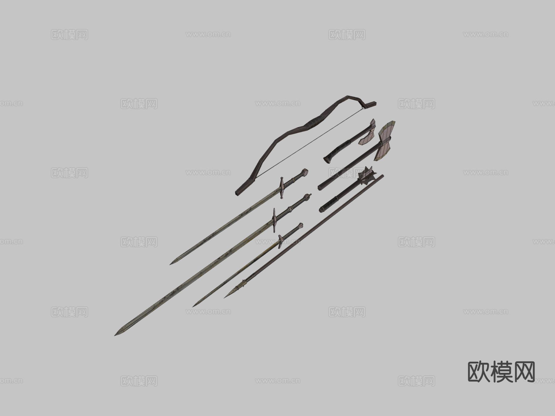 动漫道具 刀剑 大剑 剑刃3d模型下载（渲染图4）