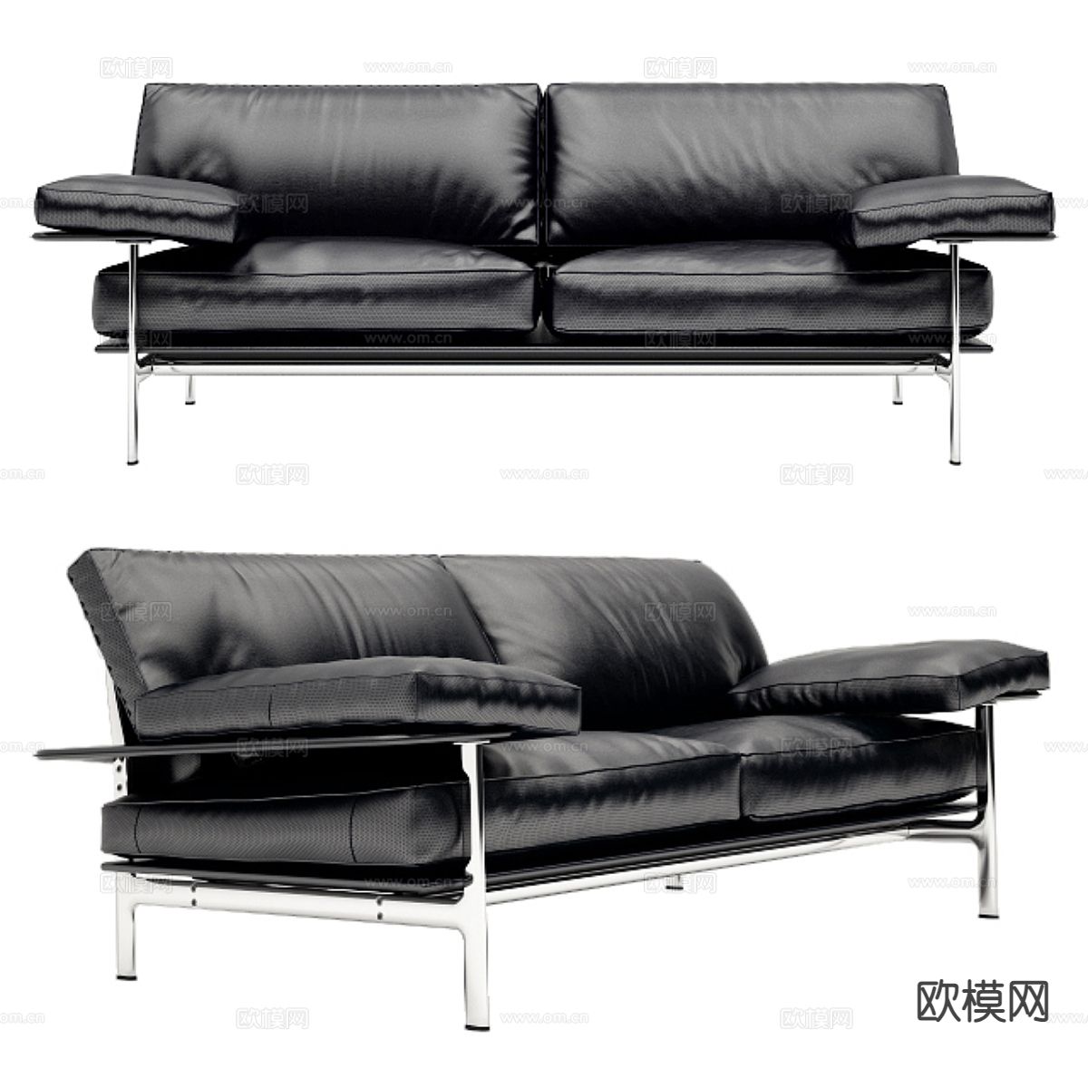 B&B Italia 双人沙发 皮革沙发3d模型下载