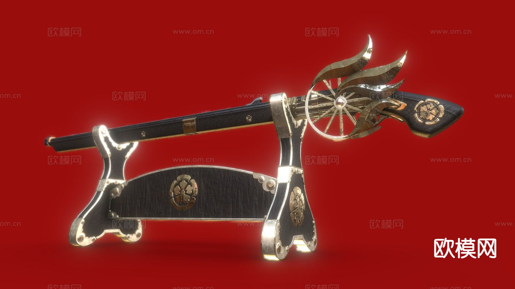 步枪 枪支 枪械 武器3d模型下载（渲染图1）