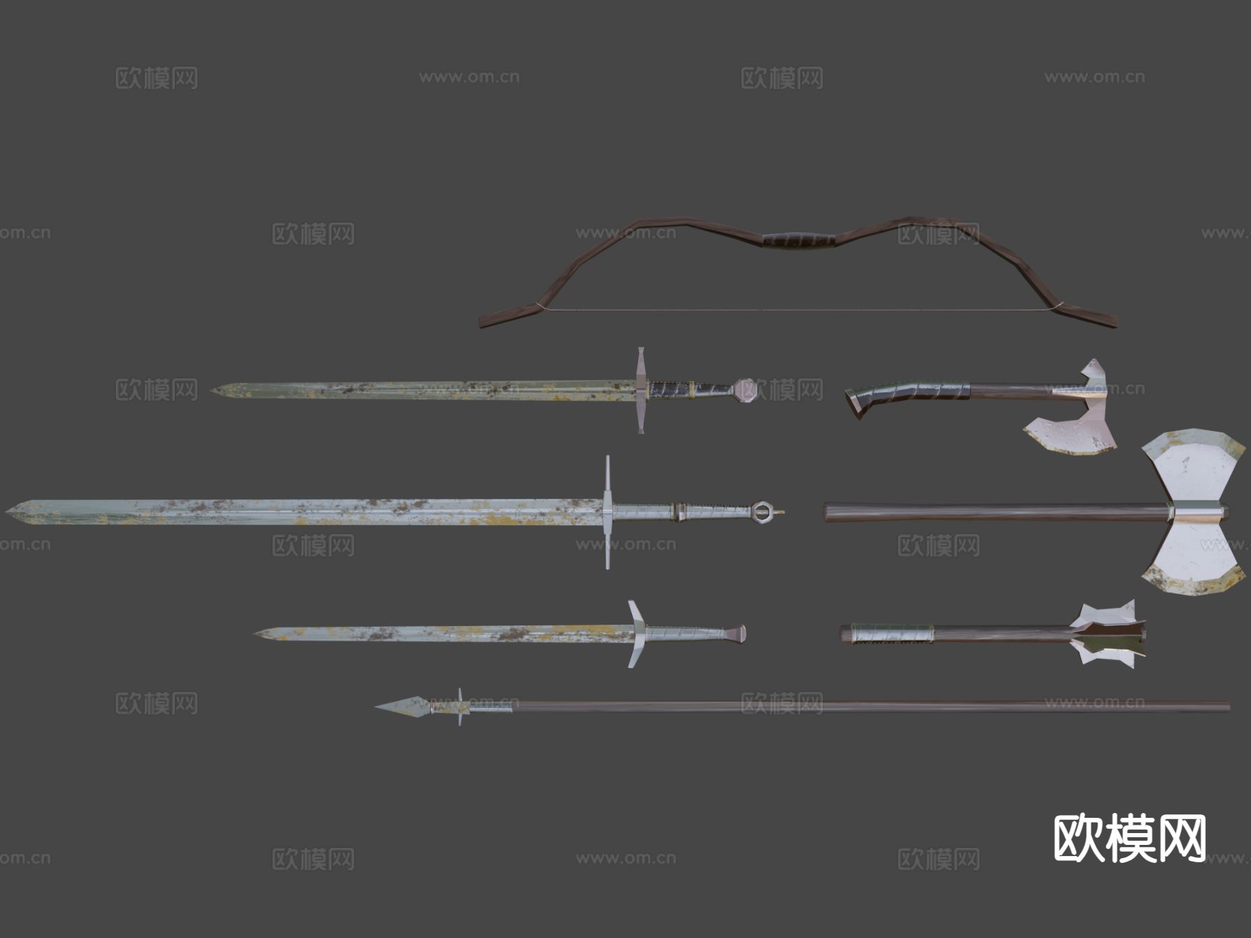 动漫道具 刀剑 大剑 剑刃3d模型下载（渲染图7）