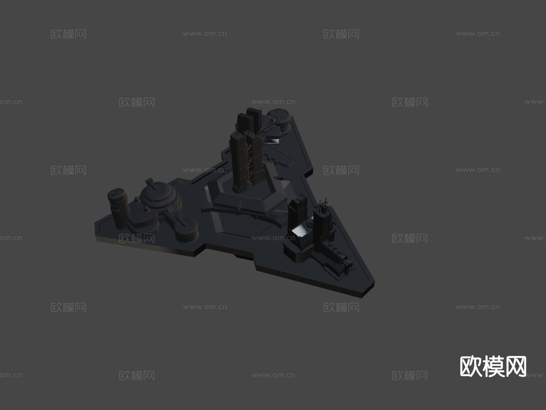 动漫基地 科幻基地 地平线3d模型下载（渲染图7）