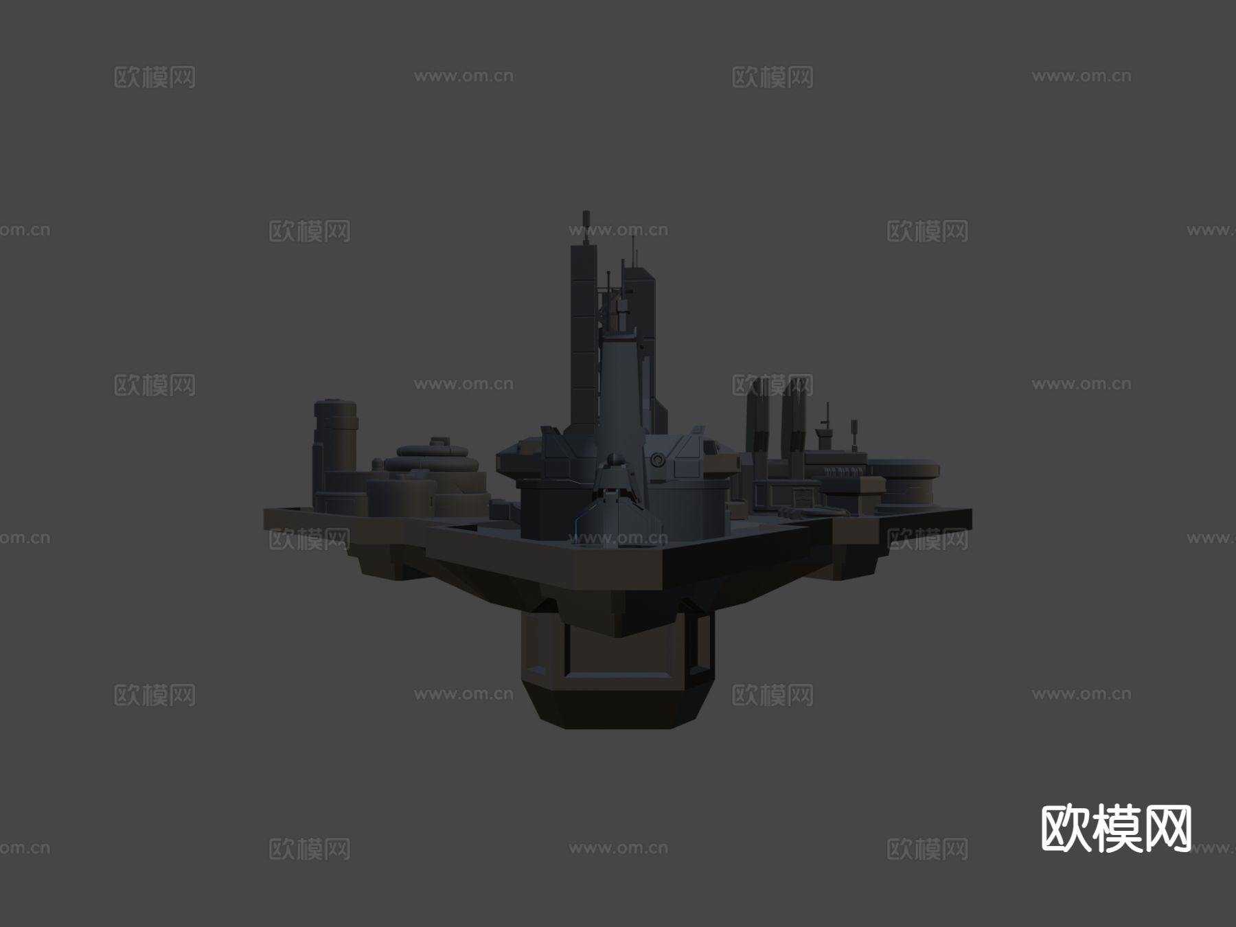 动漫基地 科幻基地 地平线3d模型下载（渲染图6）