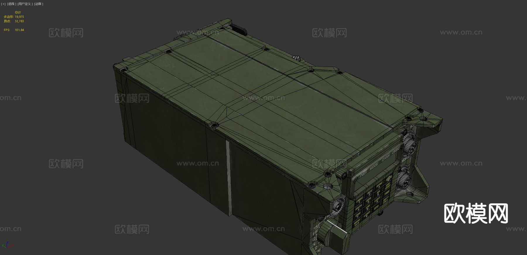 RT-1523 军用无线电 发报机3d模型下载（渲染图5）