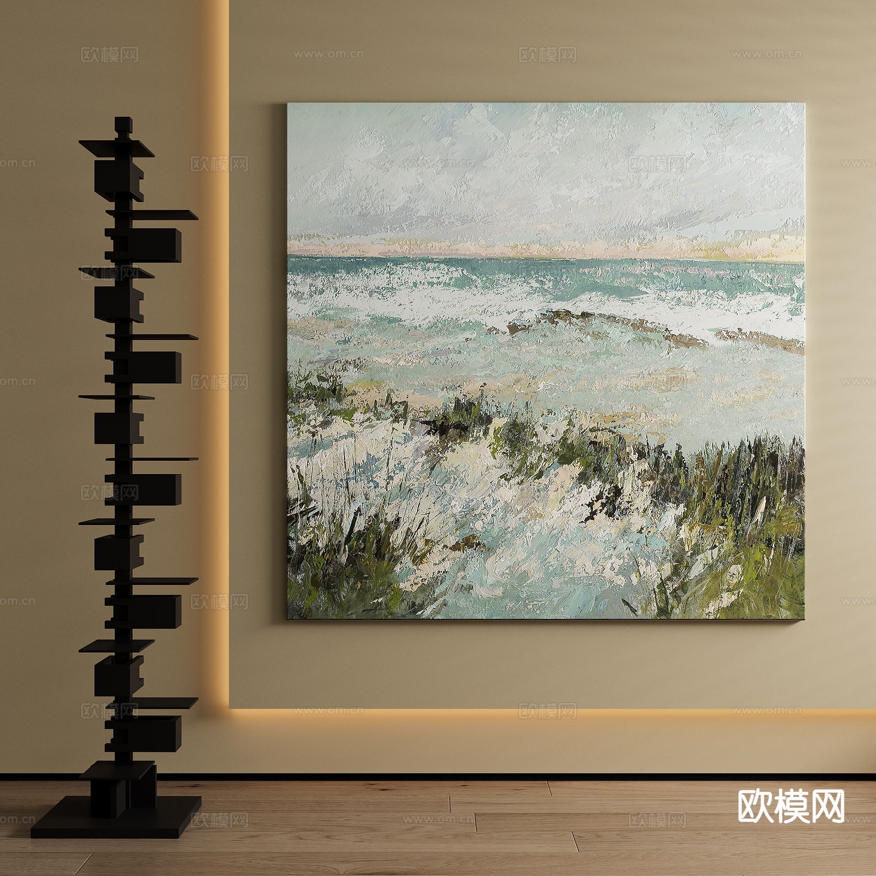 中古风装饰画 挂画su模型