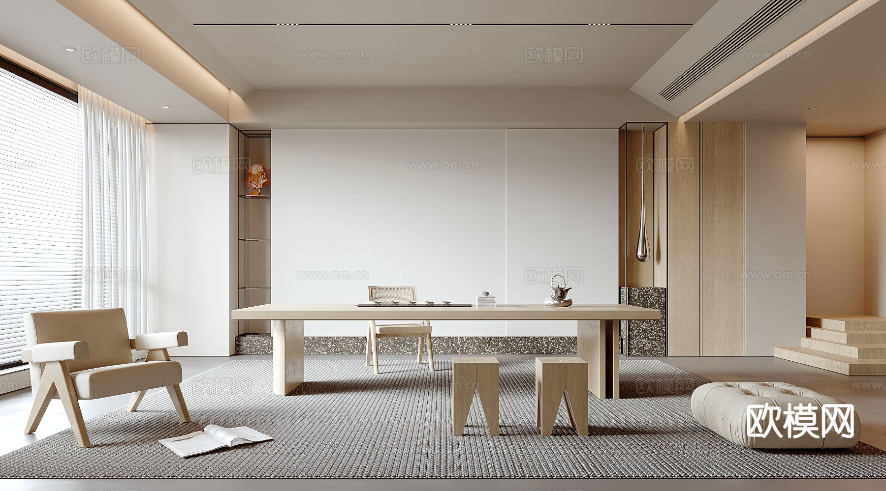 侘寂茶室3d模型下载