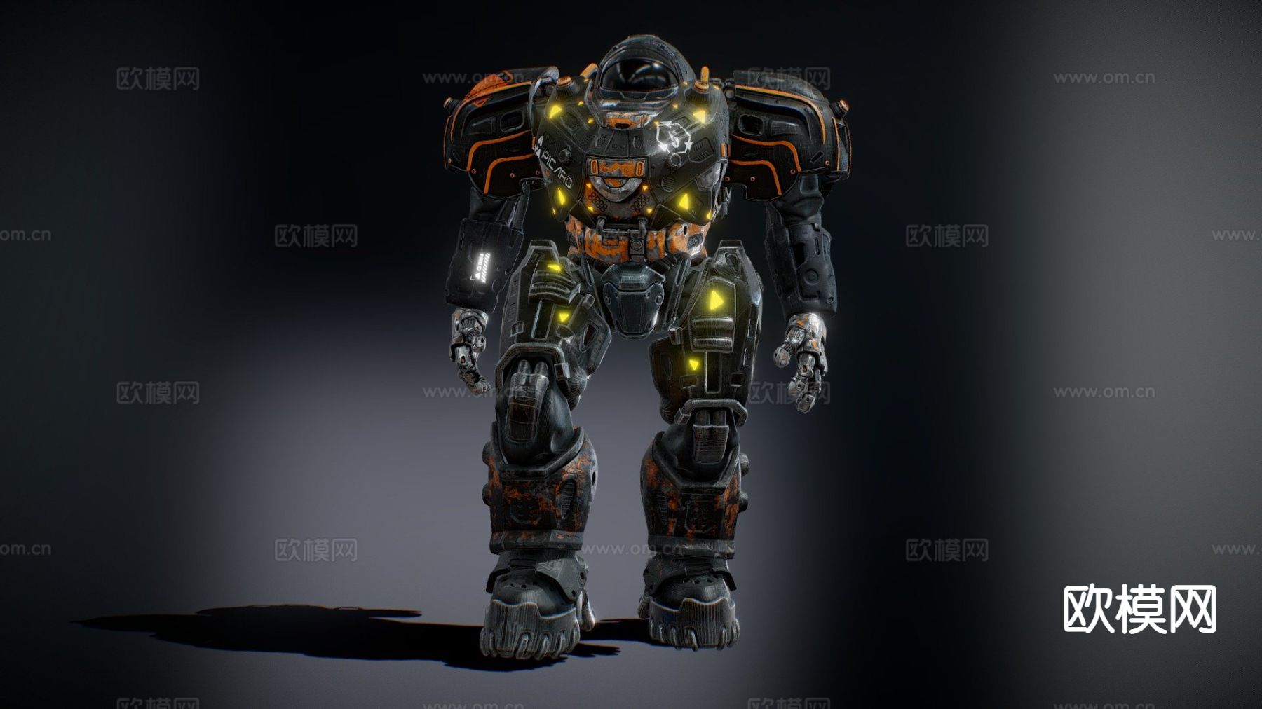 机甲战士 科幻机甲 动漫战士3d模型下载（渲染图1）