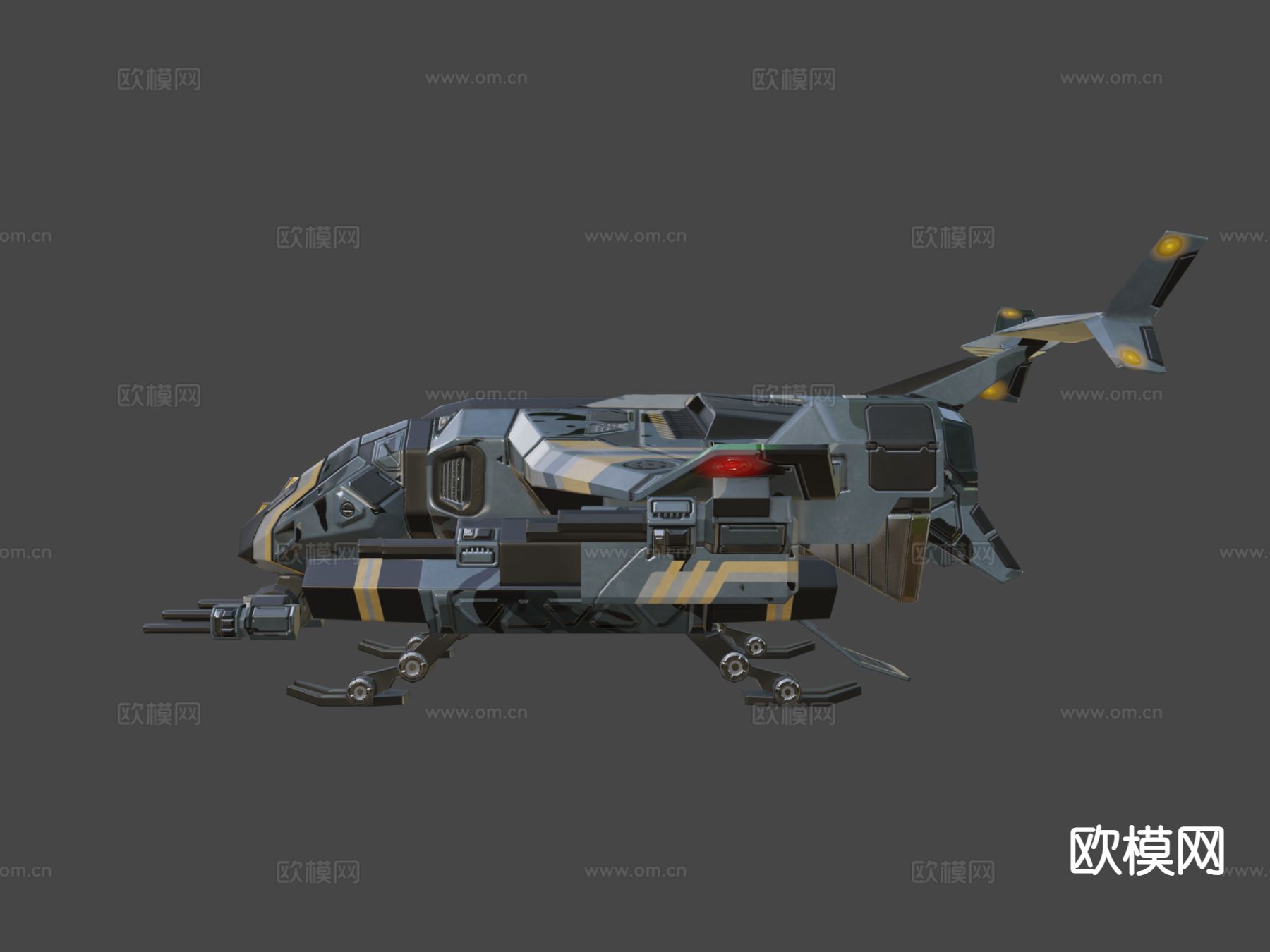 科幻飞机 飞船3d模型下载（渲染图7）