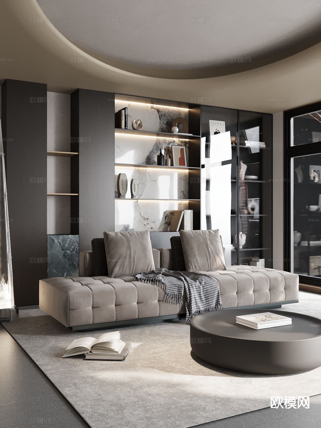 意式双人沙发3d模型下载