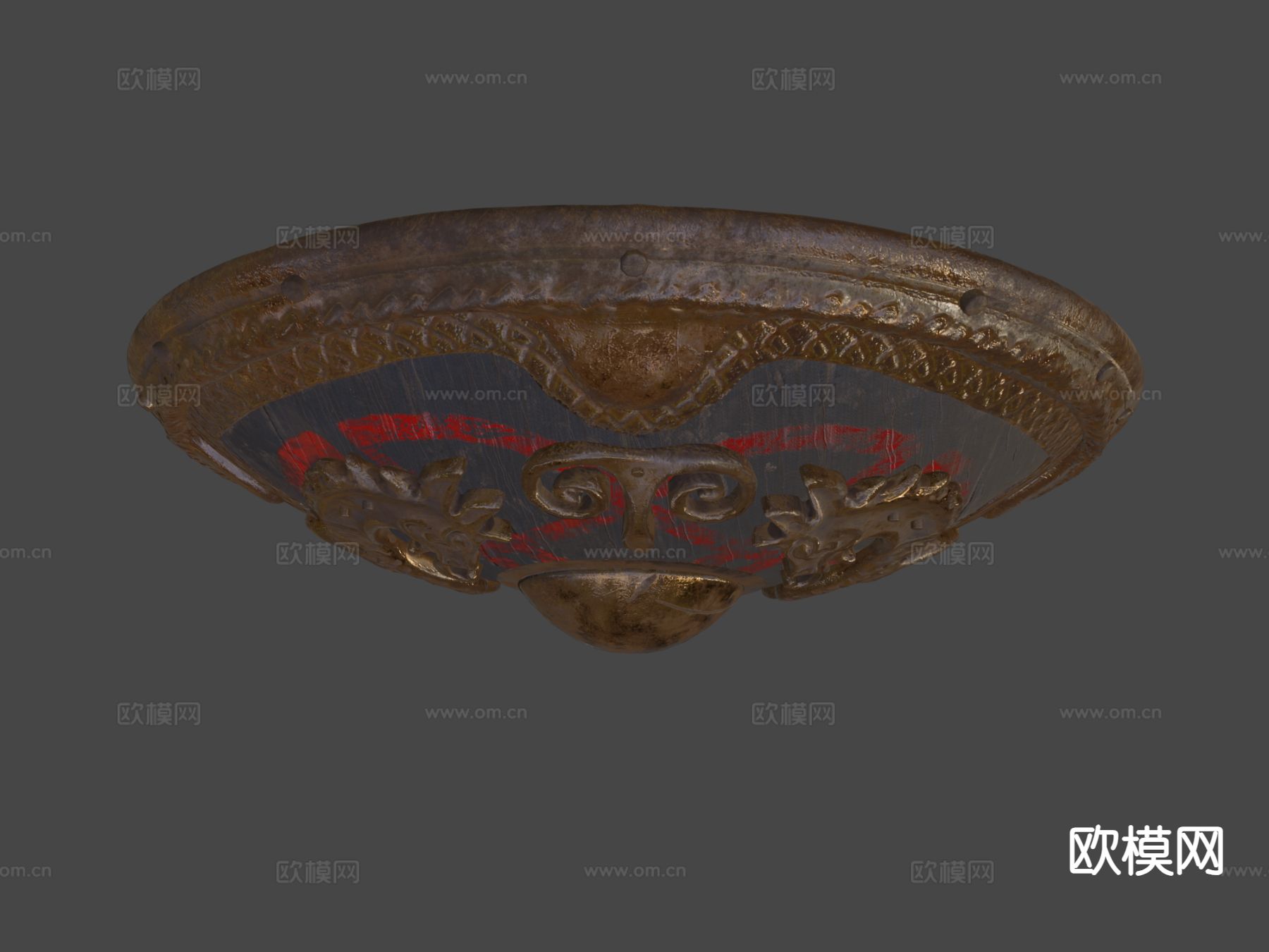 维京龙盾 护盾 动漫道具3d模型下载（渲染图7）