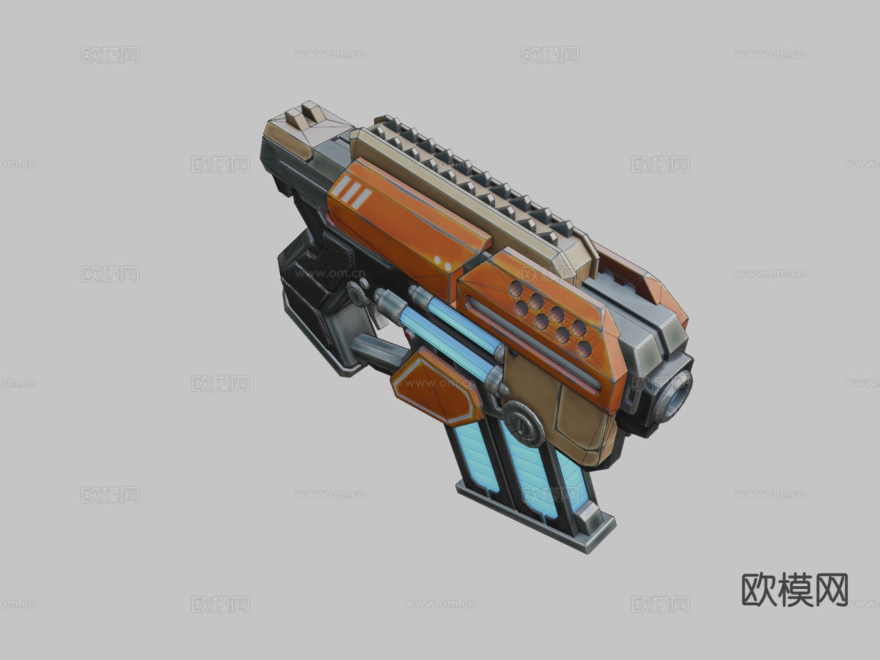 科幻手枪3d模型下载（渲染图3）