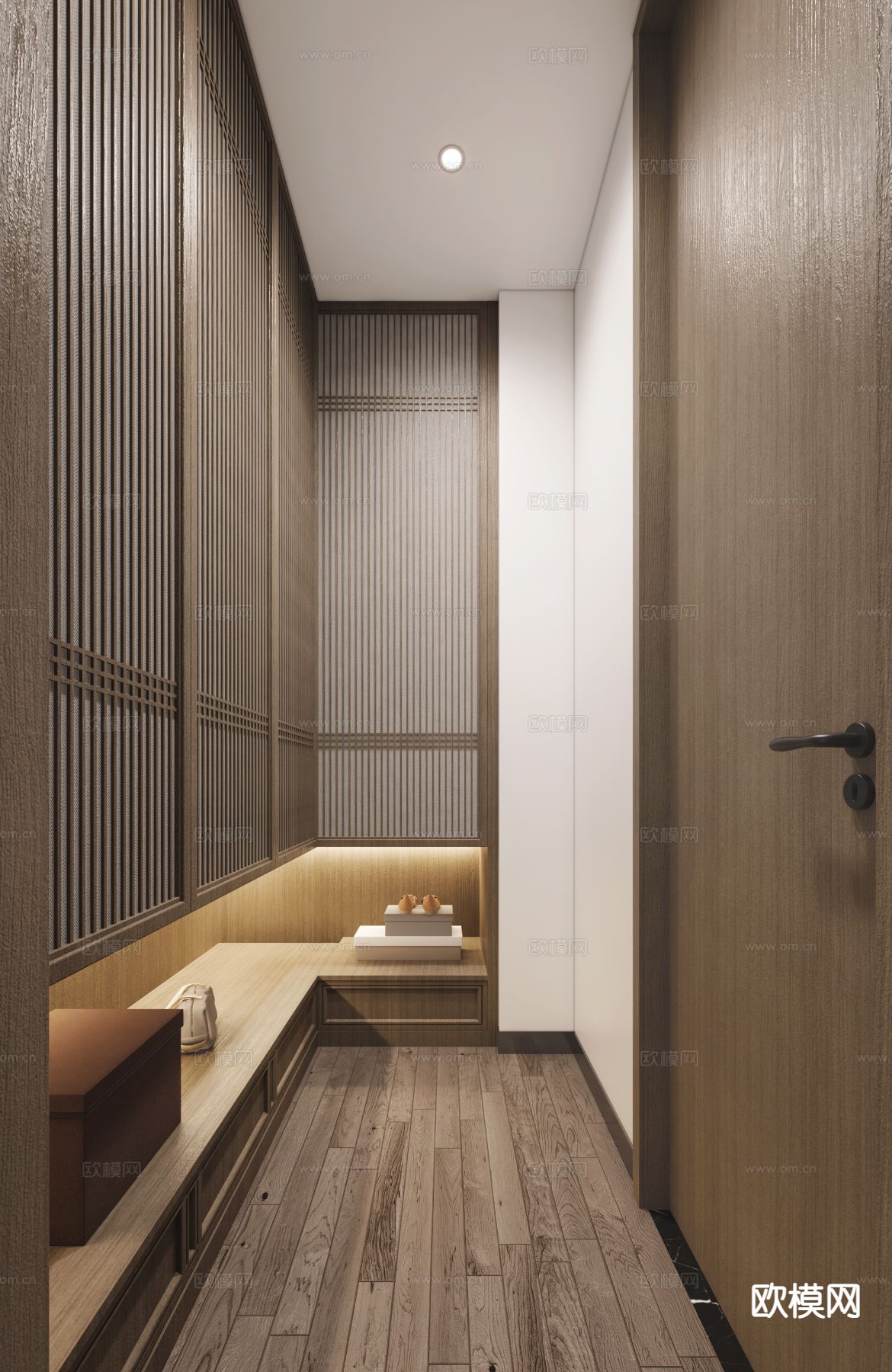 新中式衣帽间3d模型下载