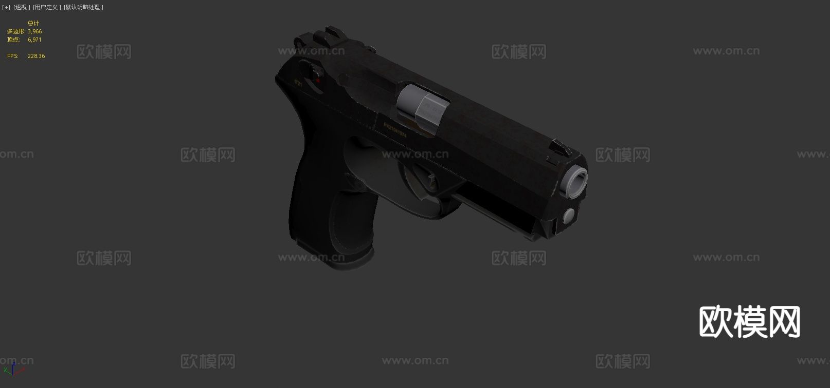 BerettaPx4风暴手枪3d模型