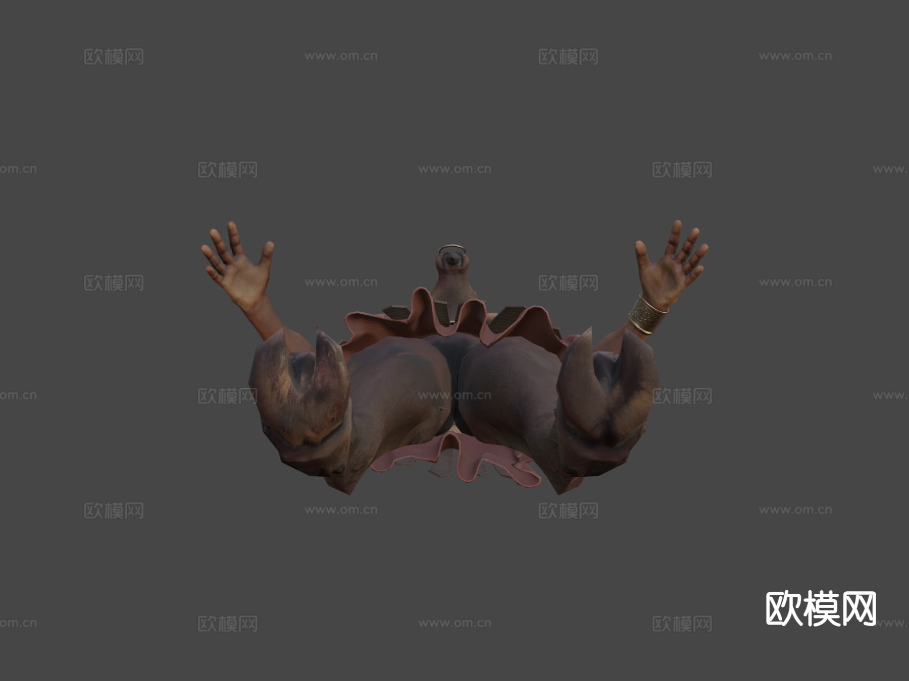 牛头人 游戏角色3d模型下载（渲染图6）