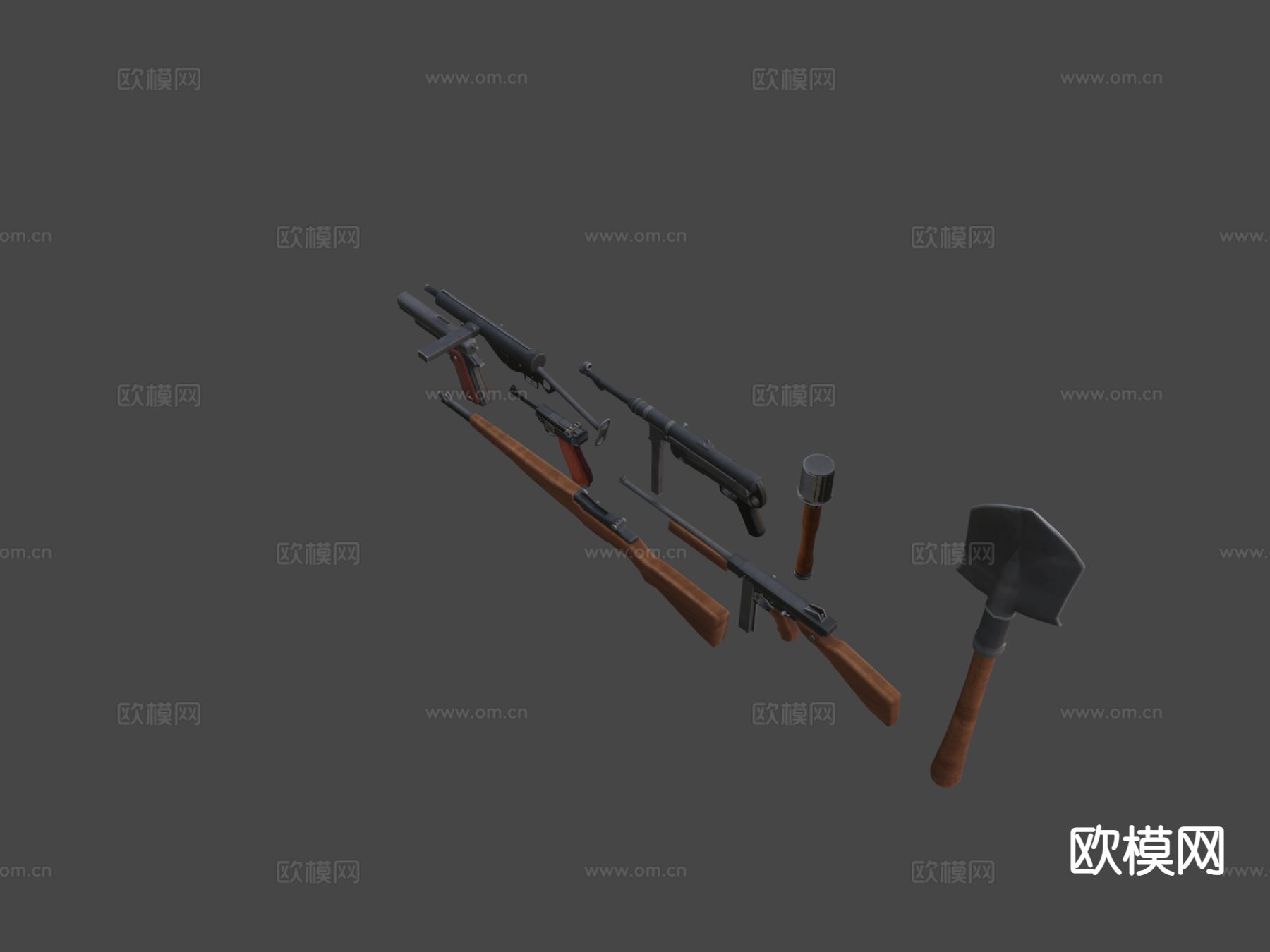 枪械 武器包 步枪3d模型下载（渲染图9）