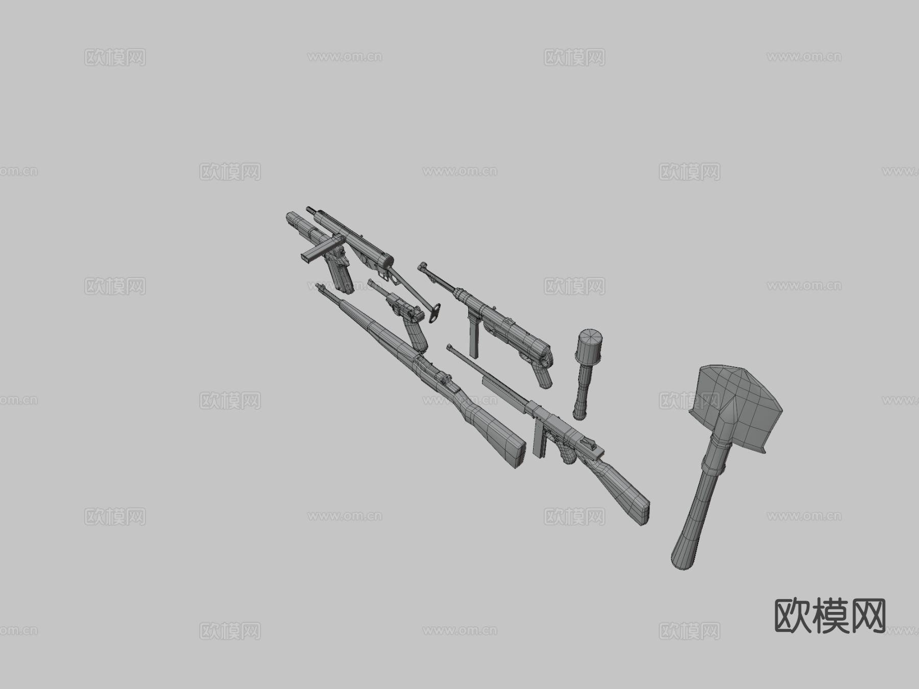 枪械 武器包 步枪3d模型下载（渲染图3）