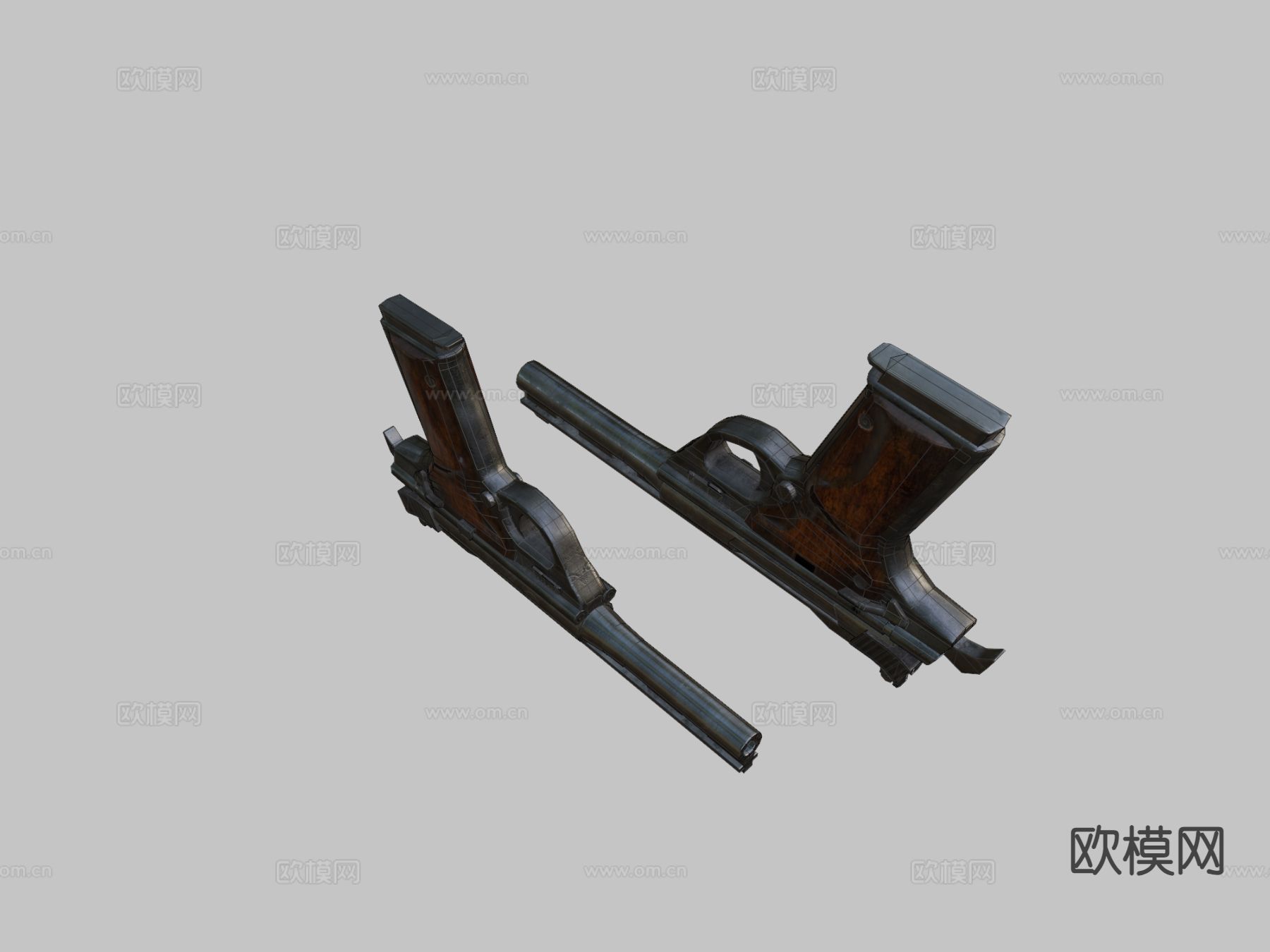 动漫道具 游戏手枪3d模型下载（渲染图3）