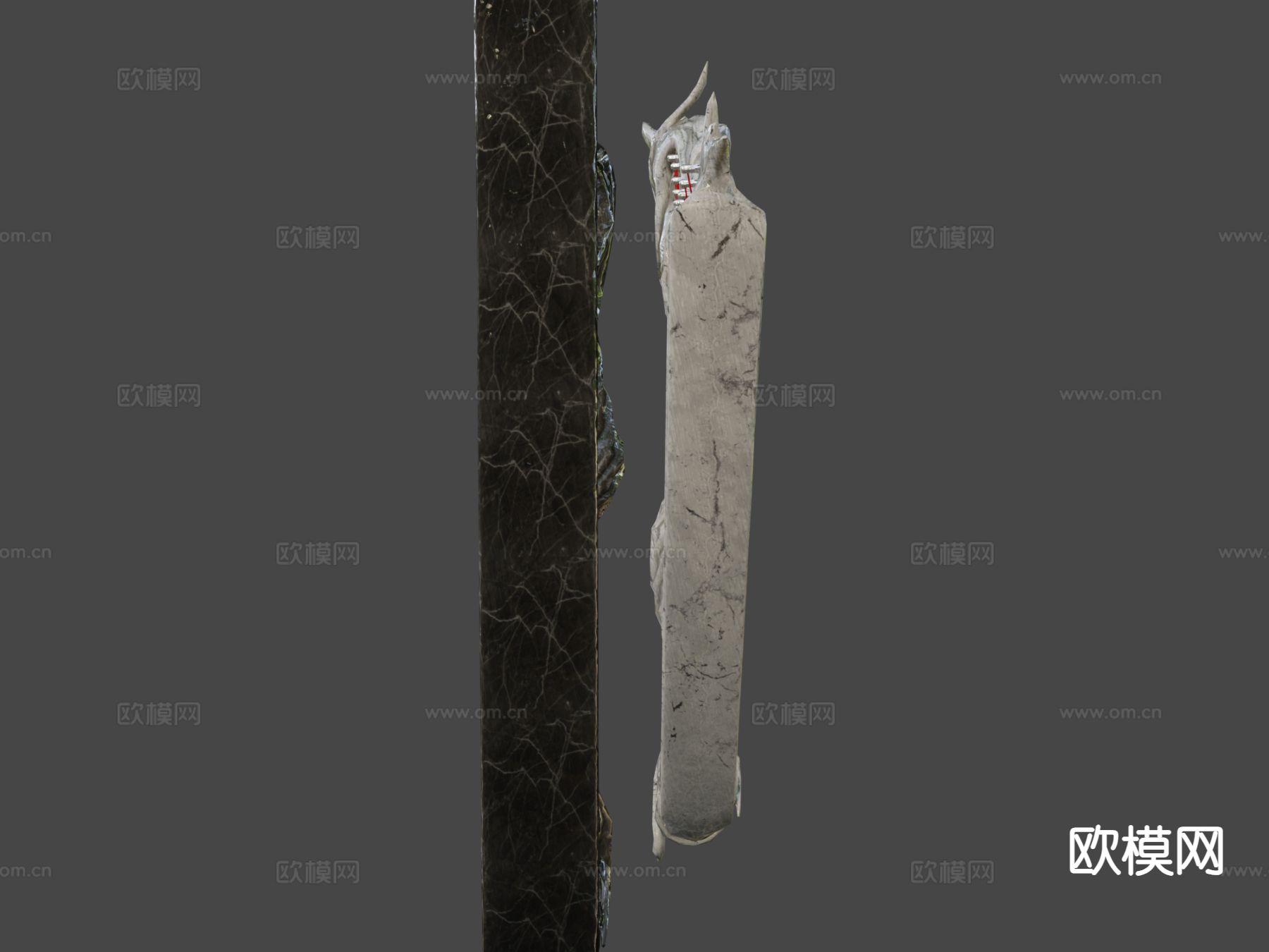 Ebony&Ivory怪物竖琴3d模型下载（渲染图4）