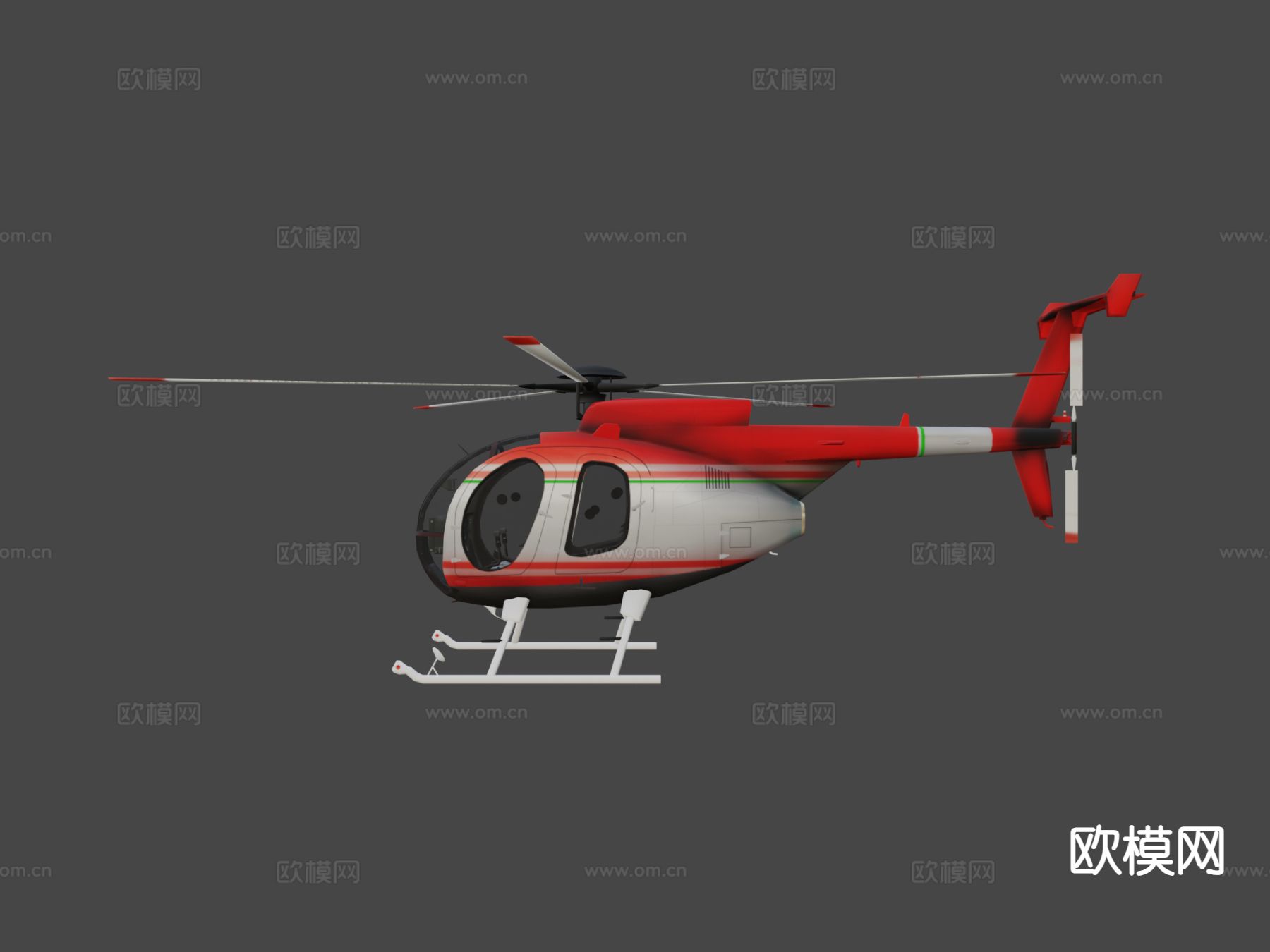 直升机 飞机3d模型下载（渲染图9）